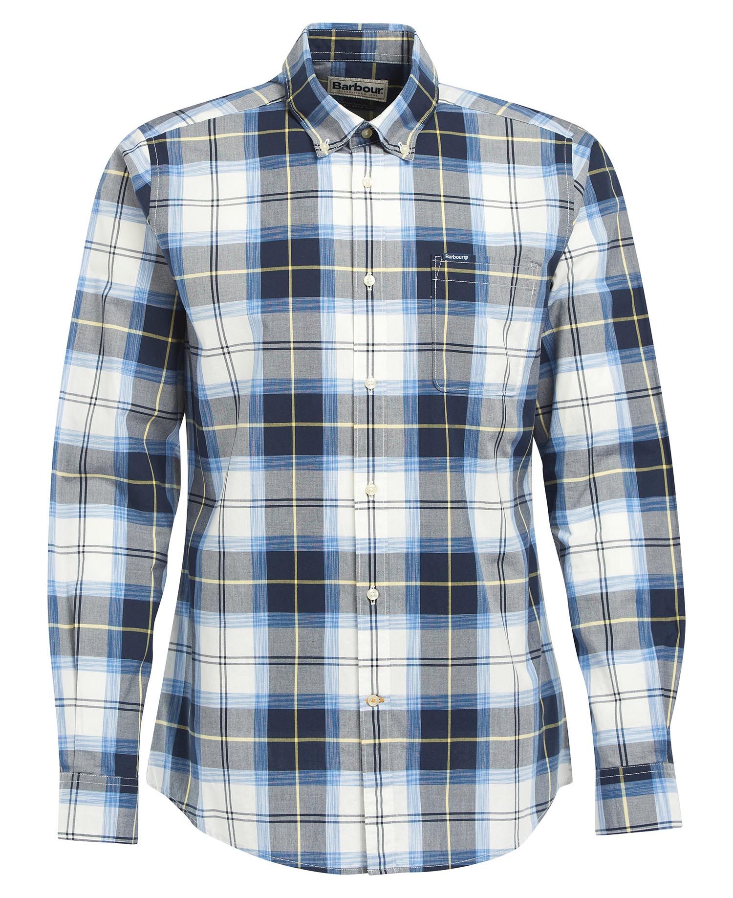 Barbour Sunloch Tailored Men's Shirts White / Black | 098327-KCZ