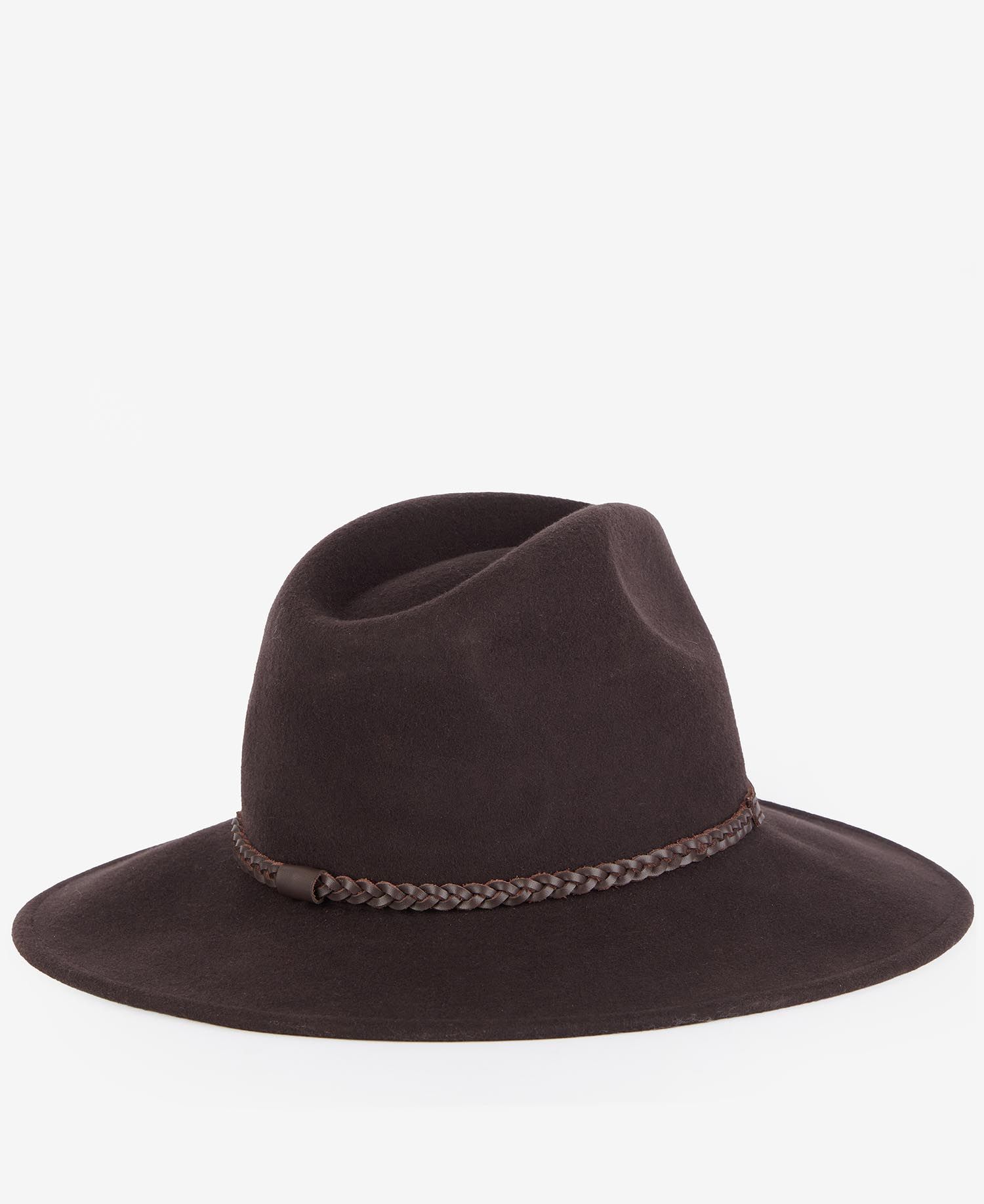 Barbour Tack Fedora Women's Hats Chocolate | 059248-UBH