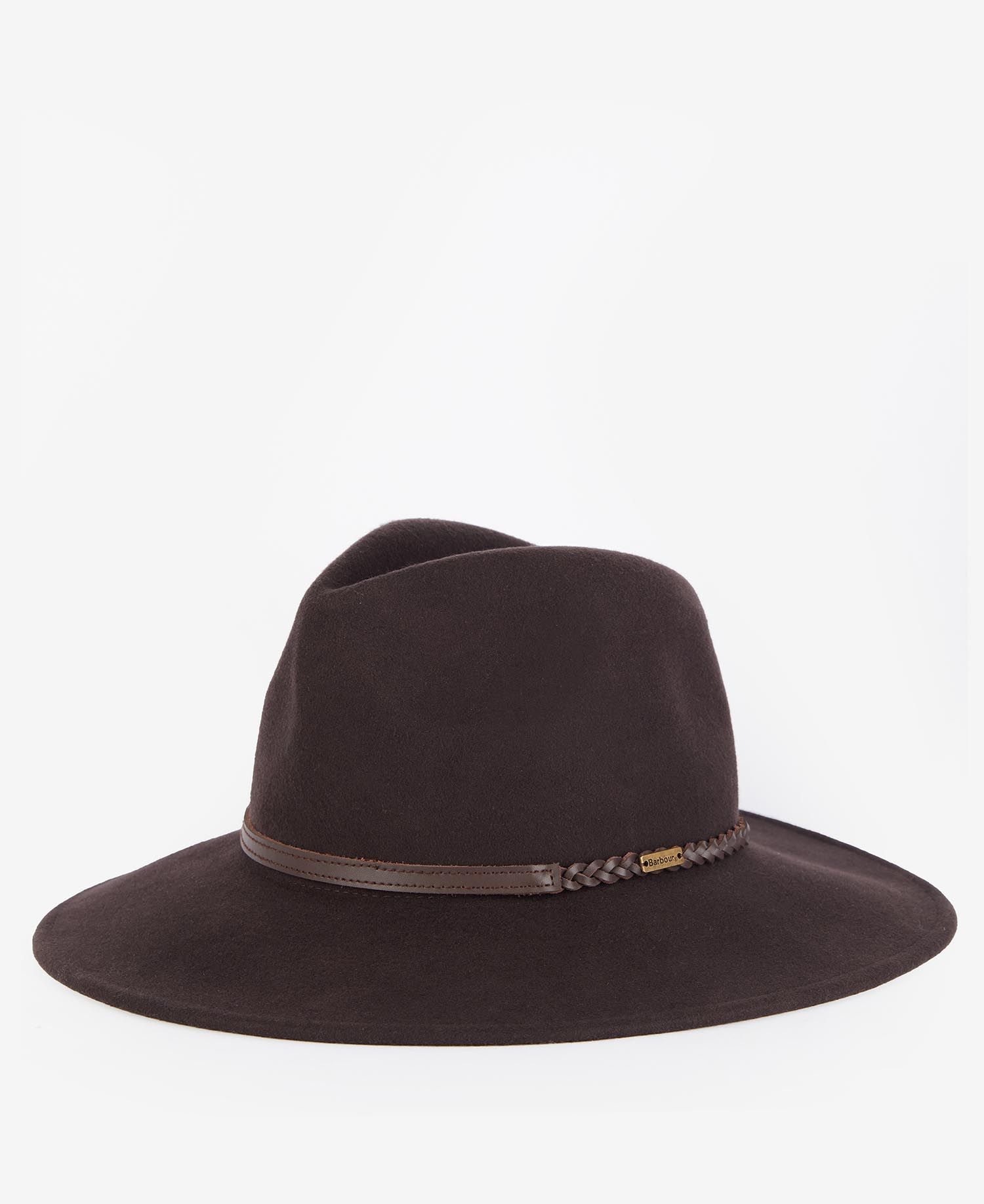 Barbour Tack Fedora Women\'s Hats Chocolate | 059248-UBH