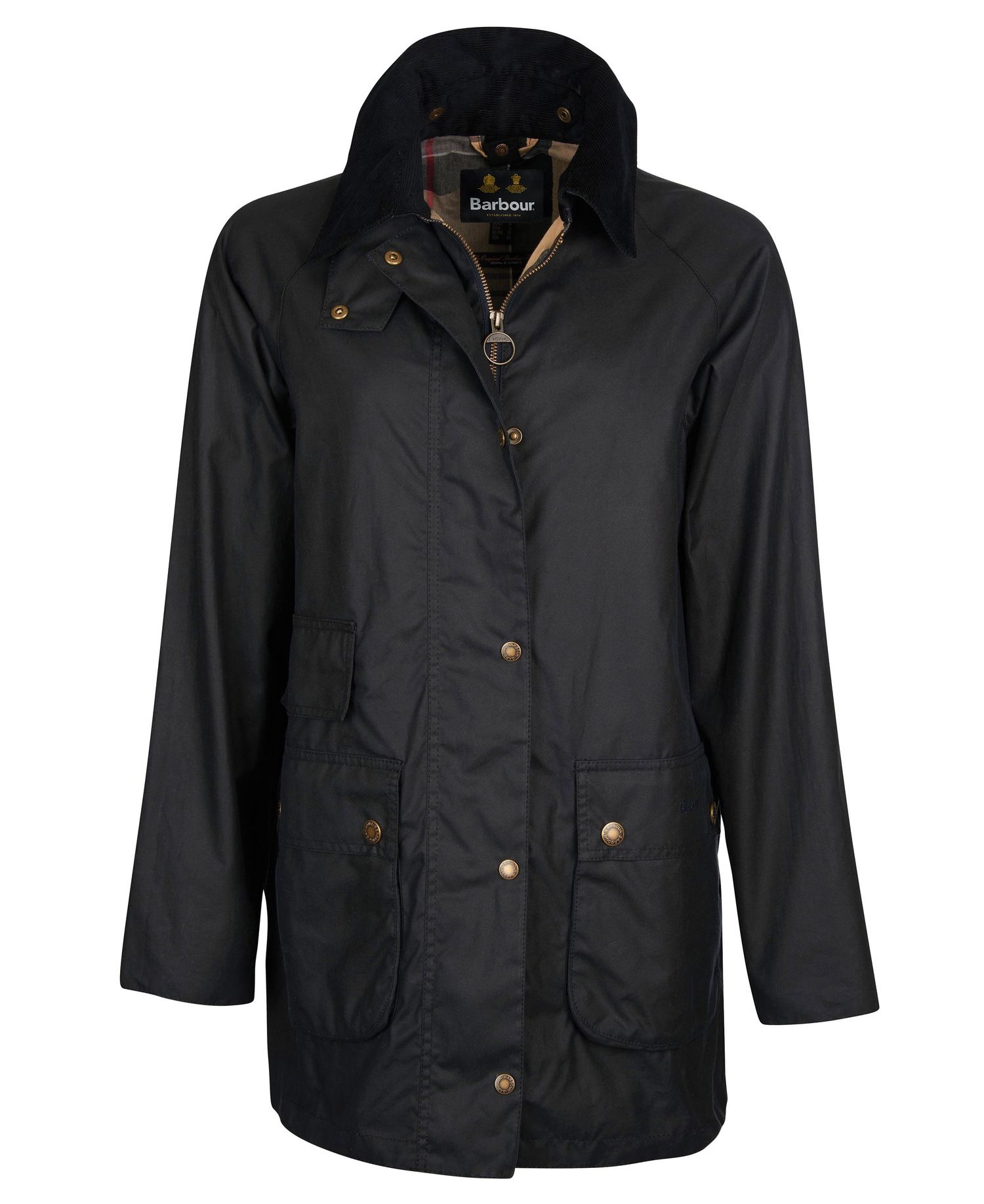 Barbour Tain Women's Waxed Jackets Black | 124853-OLD