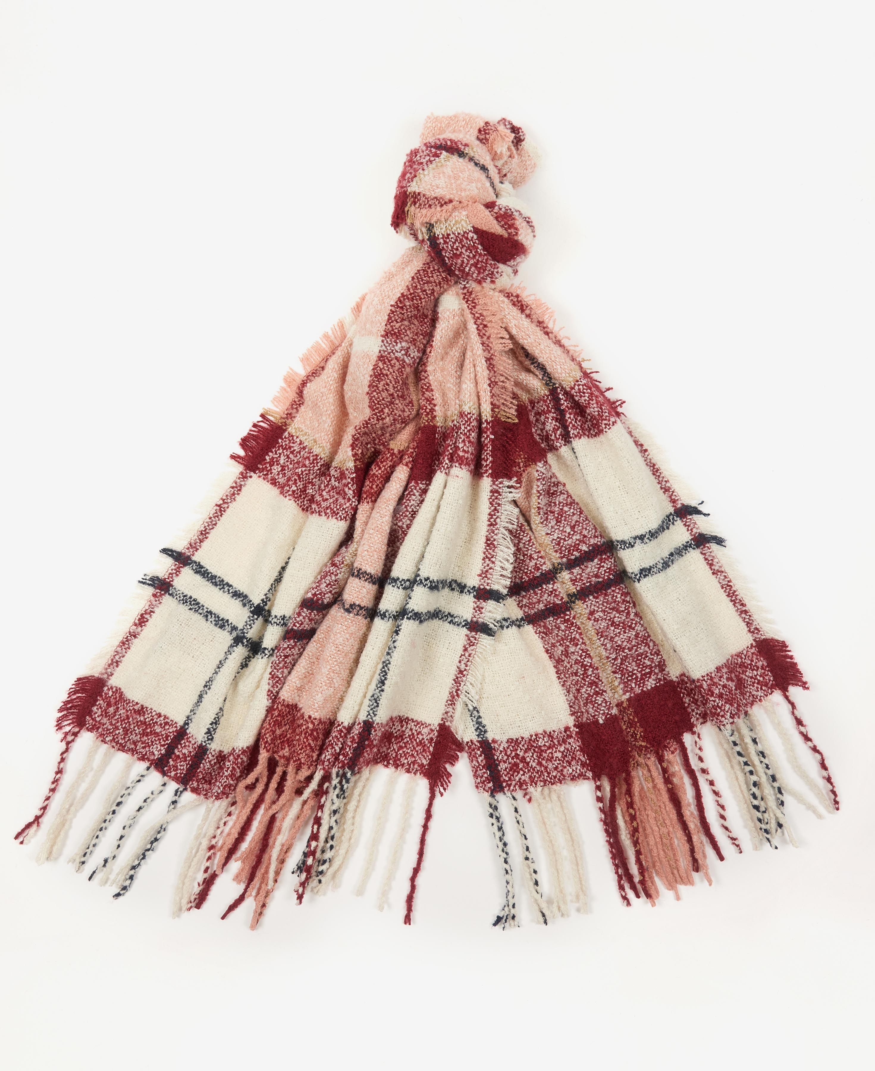 Barbour Tartan Boucle Women's Scarves Pink | 190832-BLP