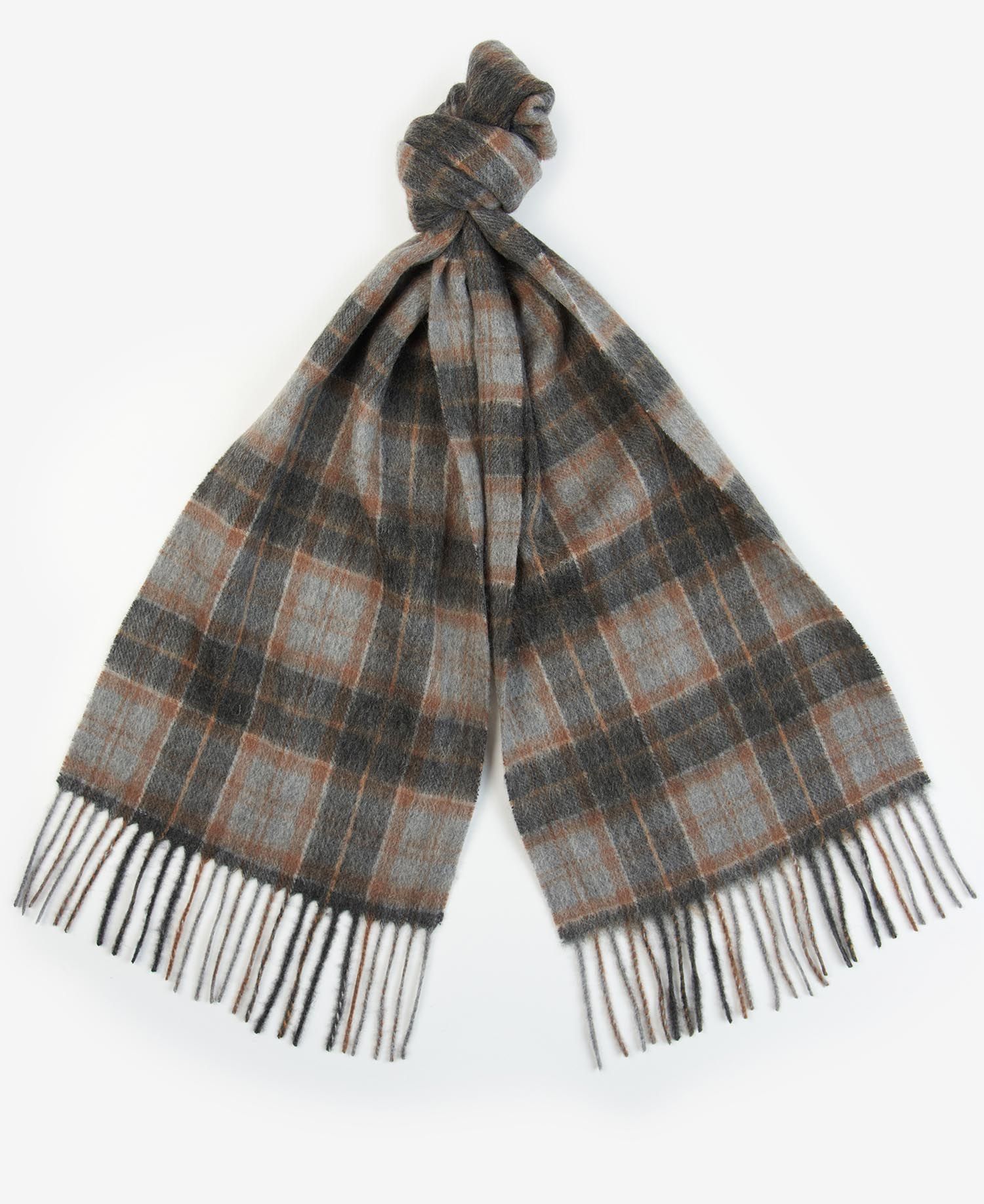 Barbour Tartan Gift Set Men's Scarves Grey / Black | 281346-KSH