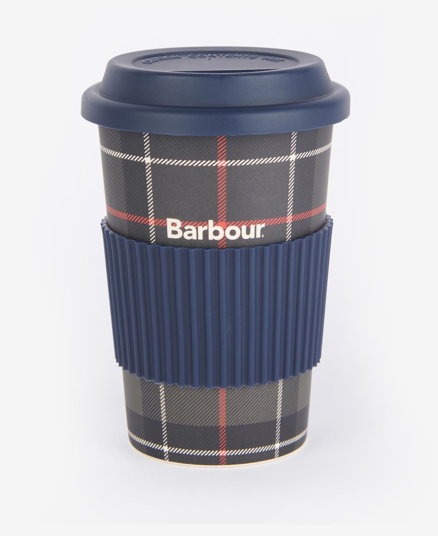 Barbour Tartan Travel Mug Women's Beanie Navy | 476193-OCL