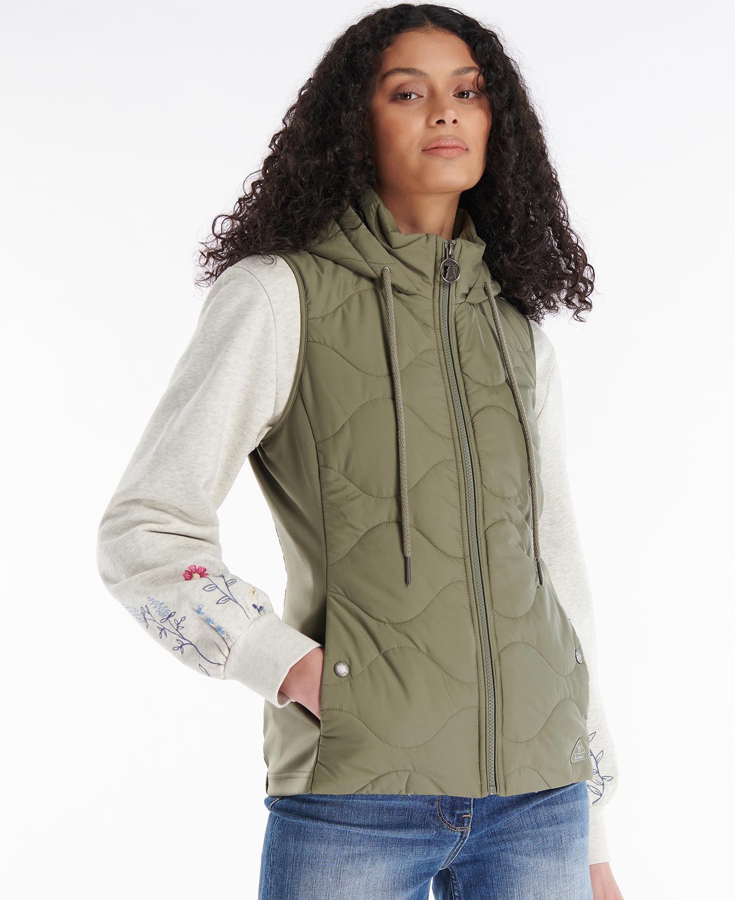 Barbour Thrift Women\'s Vest Olive | 701936-ISF