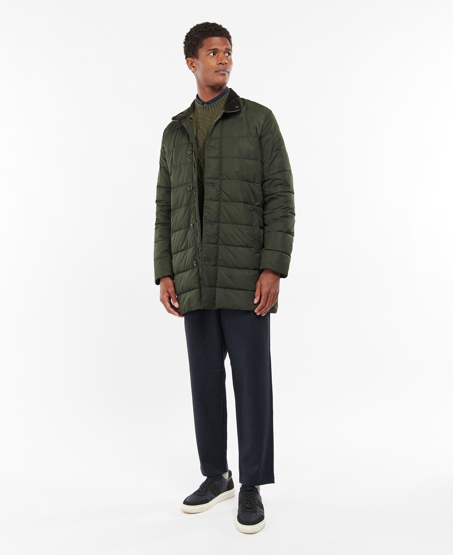 Barbour Tonbridge Baffle Men's Quilted Jackets Navy / Olive | 392571-YCM