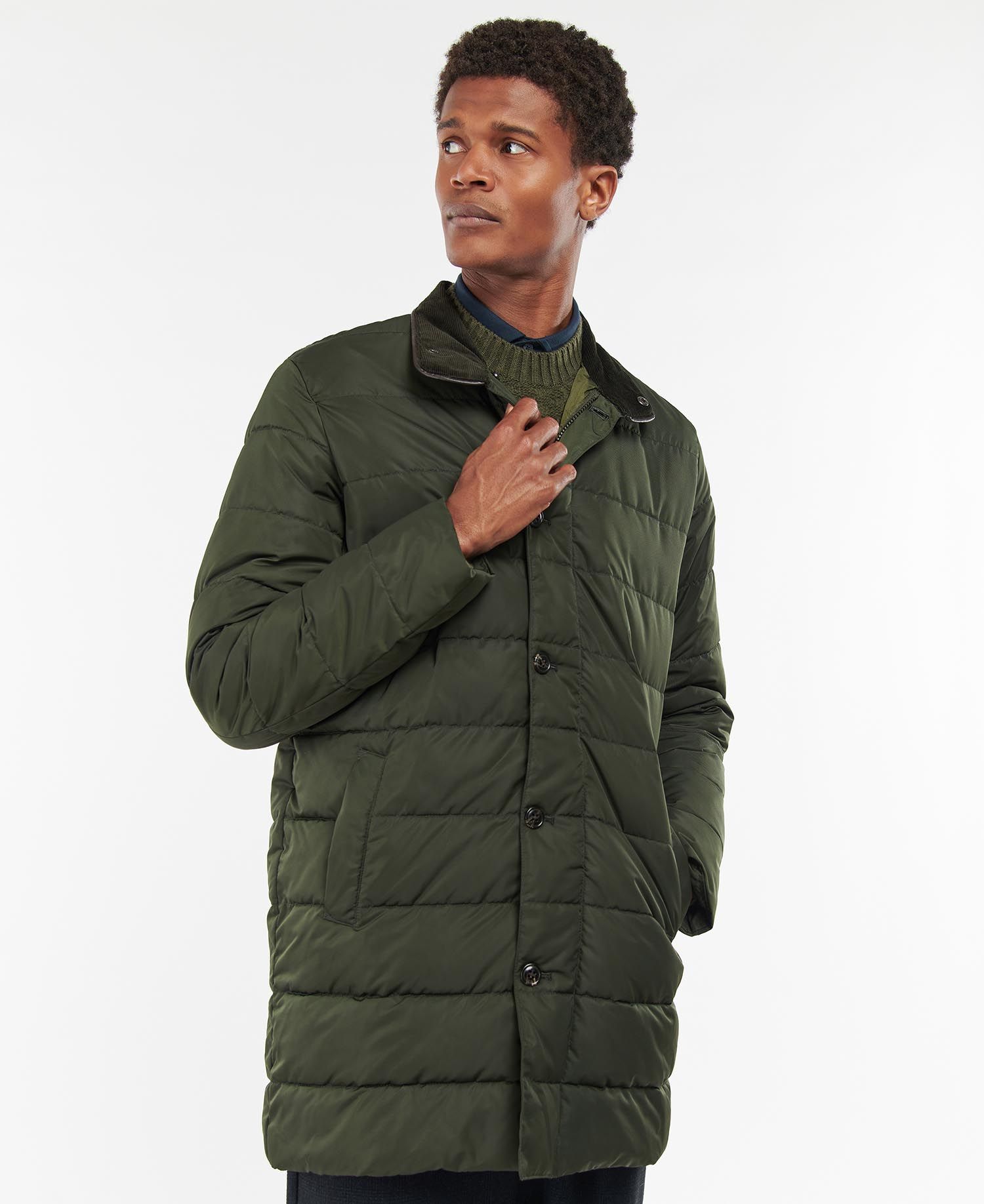 Barbour Tonbridge Baffle Men's Quilted Jackets Navy / Olive | 392571-YCM