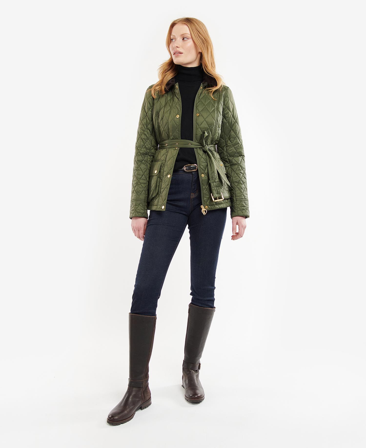 Barbour Trefoil Women's Quilted Jackets Olive | 734051-QET