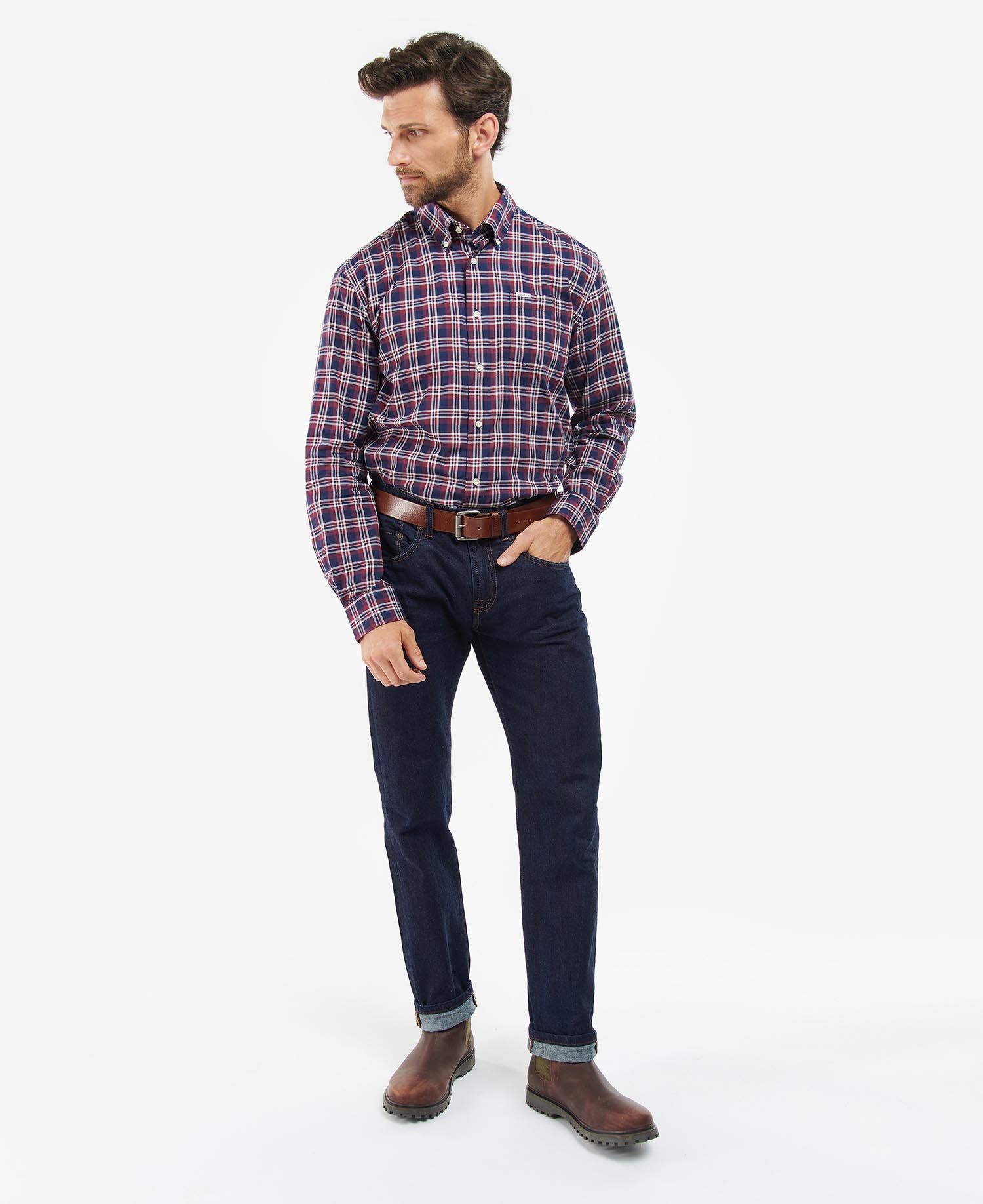 Barbour Turville Regular Fit Men's Shirts Red / Blue | 130249-QLC