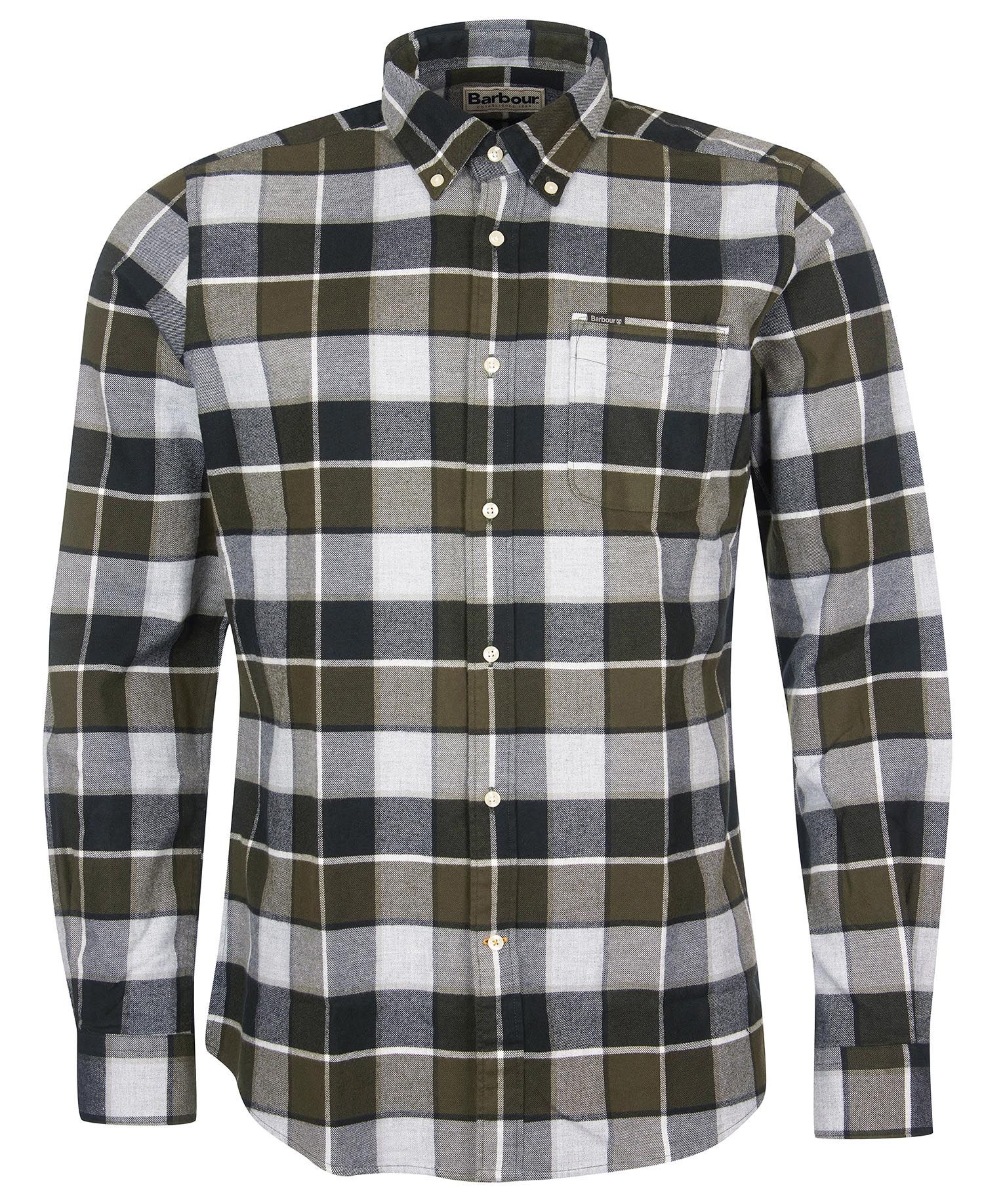 Barbour Valley Tailored Men's Shirts Olive | 034579-WUE