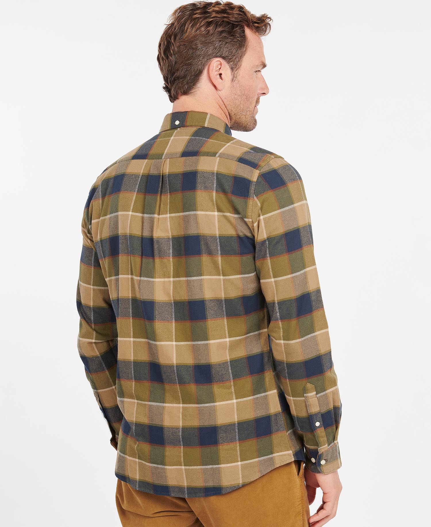 Barbour Valley Tailored Men's Shirts Olive | 129680-OUX