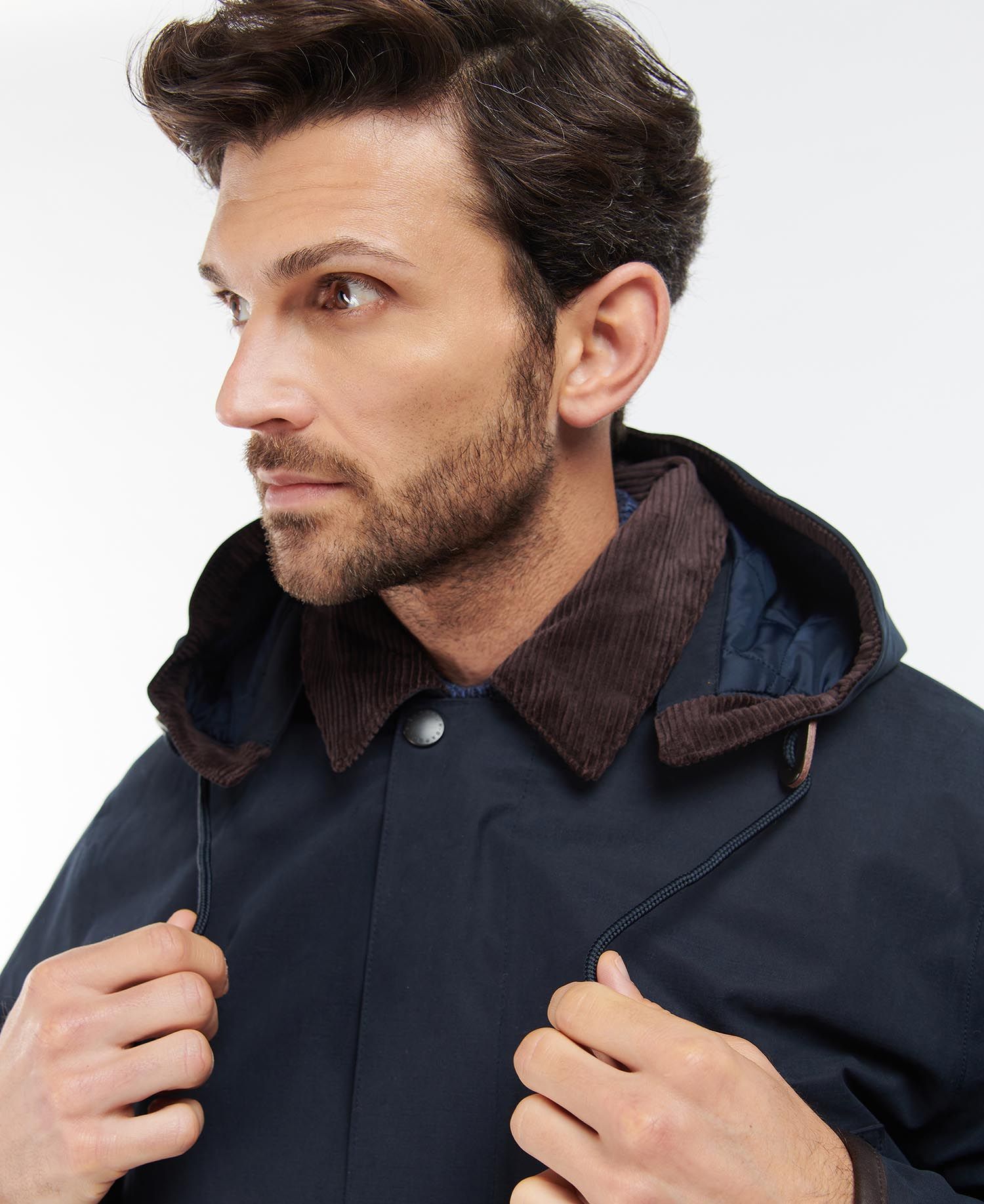 Barbour Wallace Men's Waterproof Jackets Navy | 678514-YUI