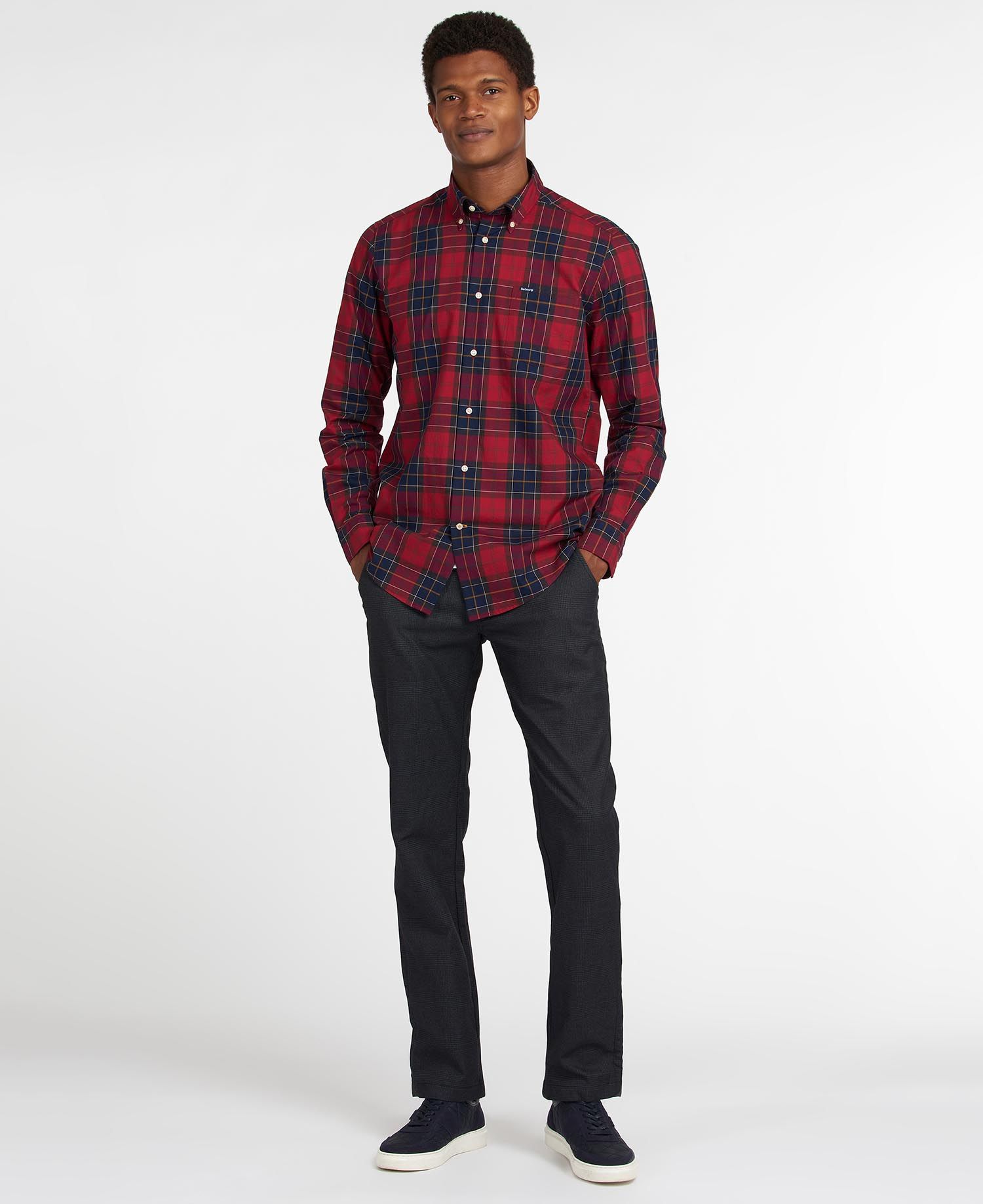 Barbour Wetherham Tailored Men's Shirts Red | 296580-BHQ