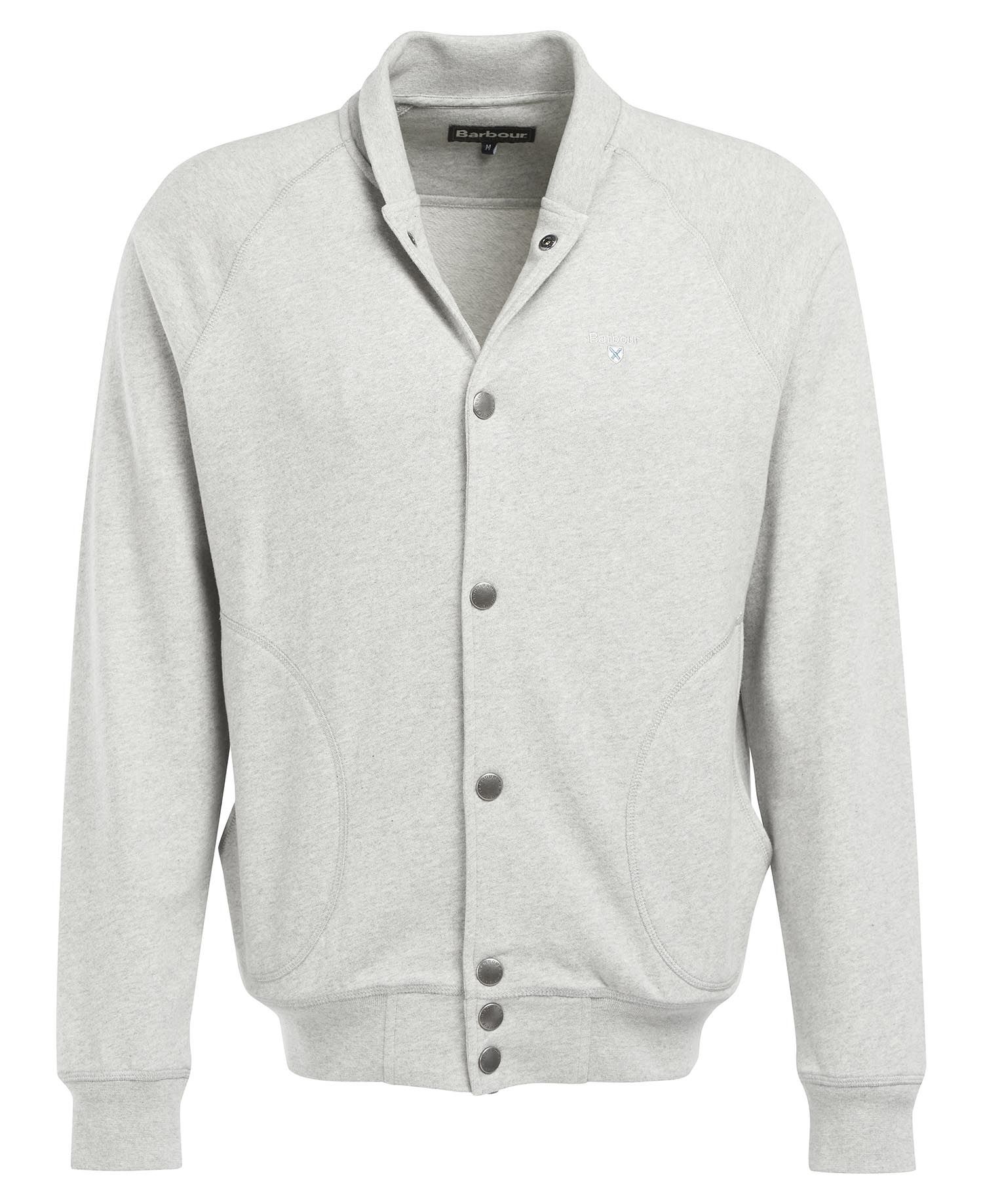 Barbour Whitewell Button Thru Men's Sweatshirts Grey | 586412-GPR