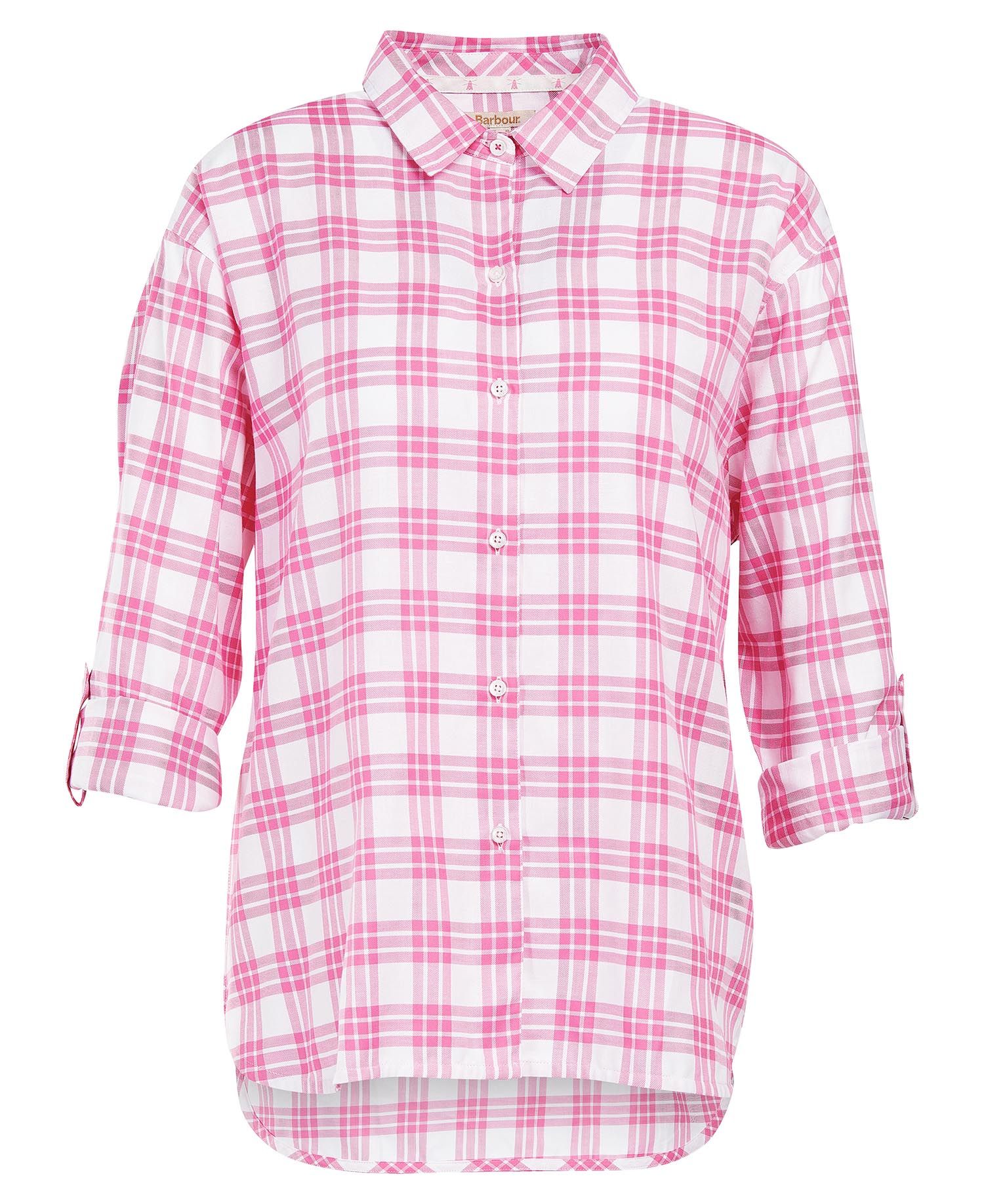 Barbour Willowherb Women's Shirts White / Pink | 956721-FIO