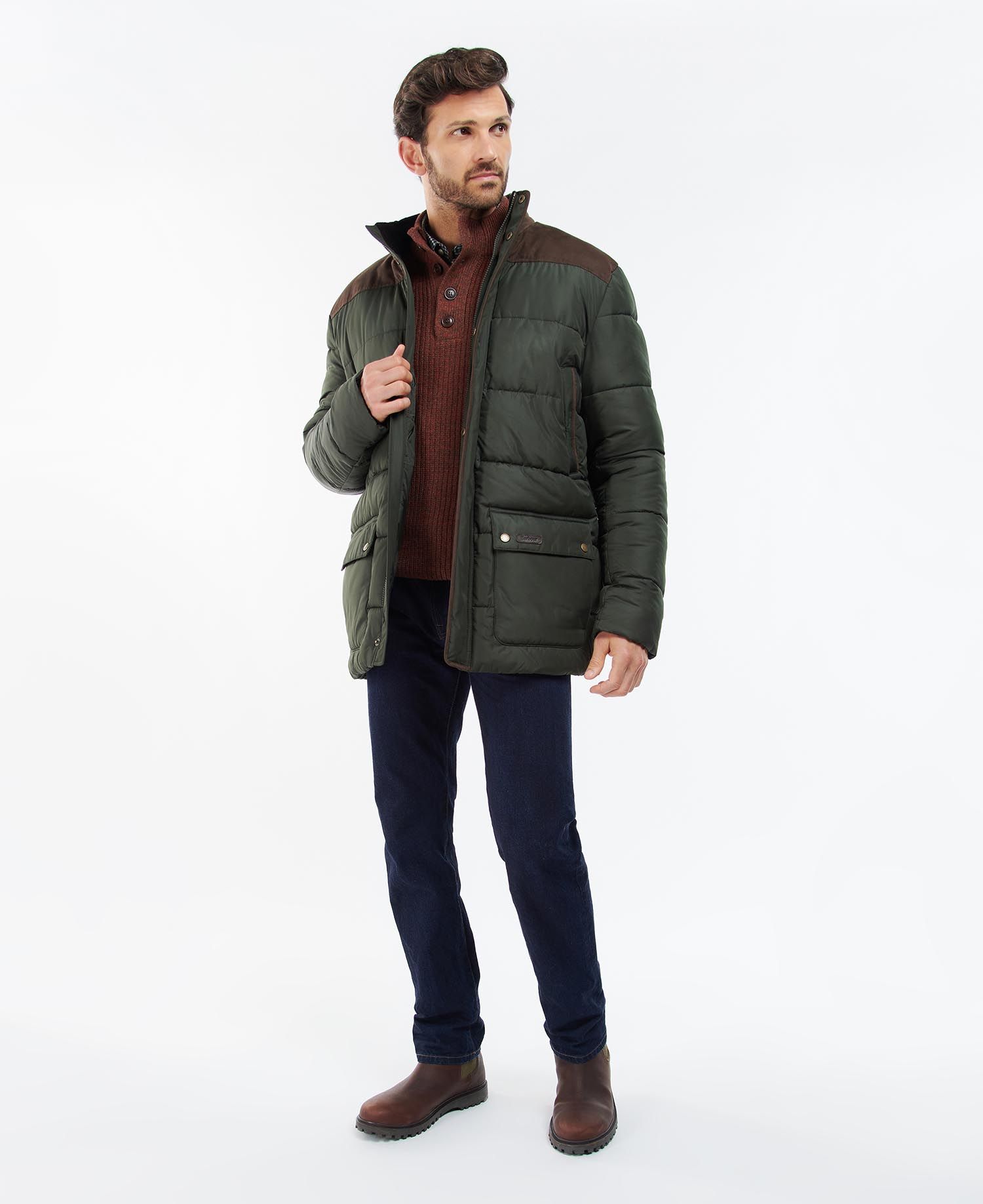 Barbour Winston Men's Quilted Jackets Green | 489321-ZXP