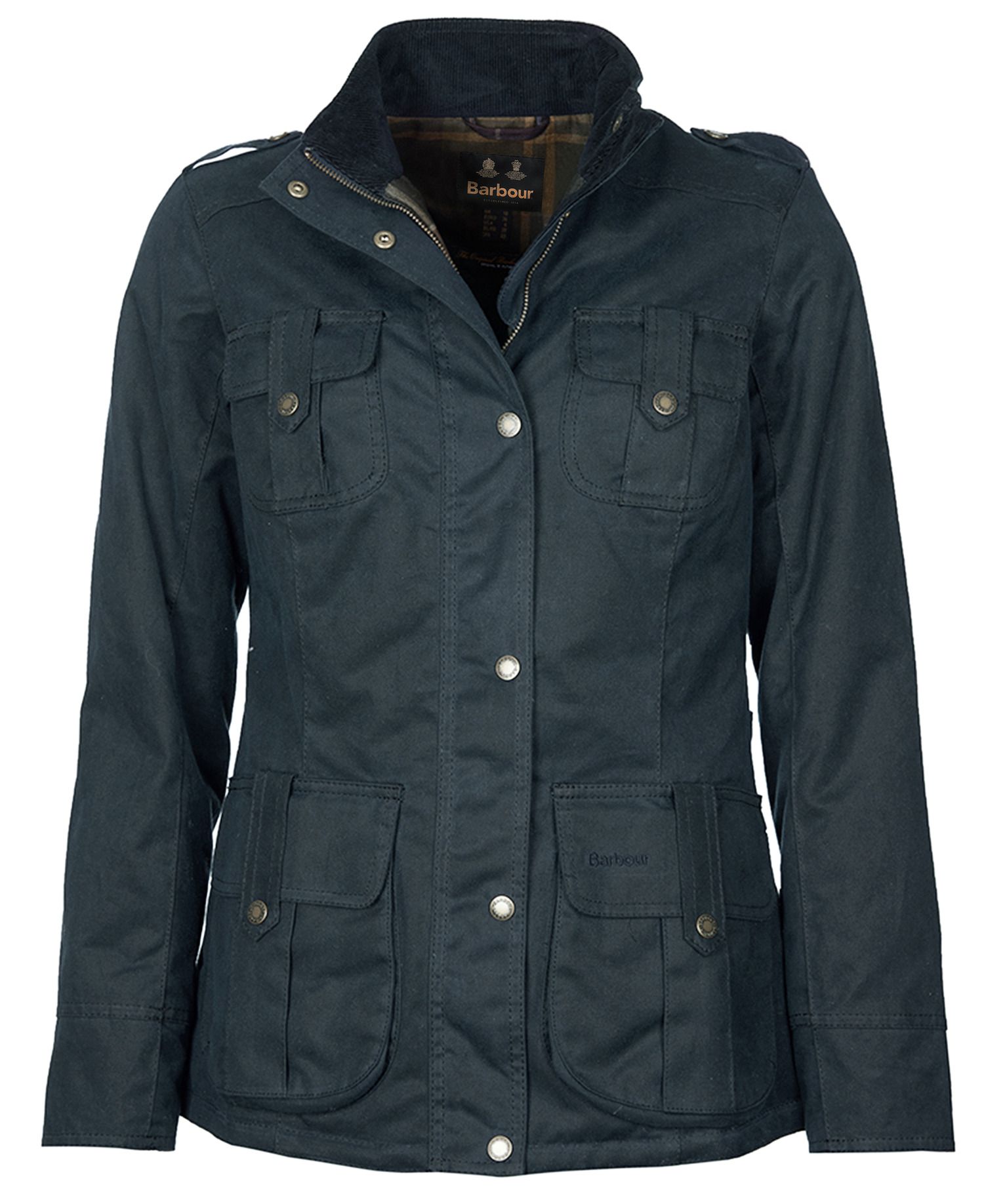 Barbour Winter Defenceed Cotton Women's Waxed Jackets Black | 084735-IYV