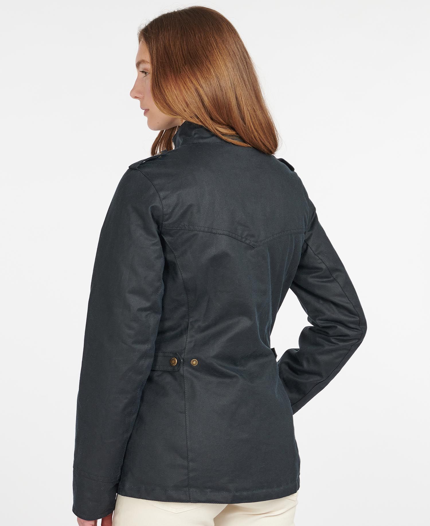 Barbour Winter Defenceed Cotton Women's Waxed Jackets Black | 084735-IYV