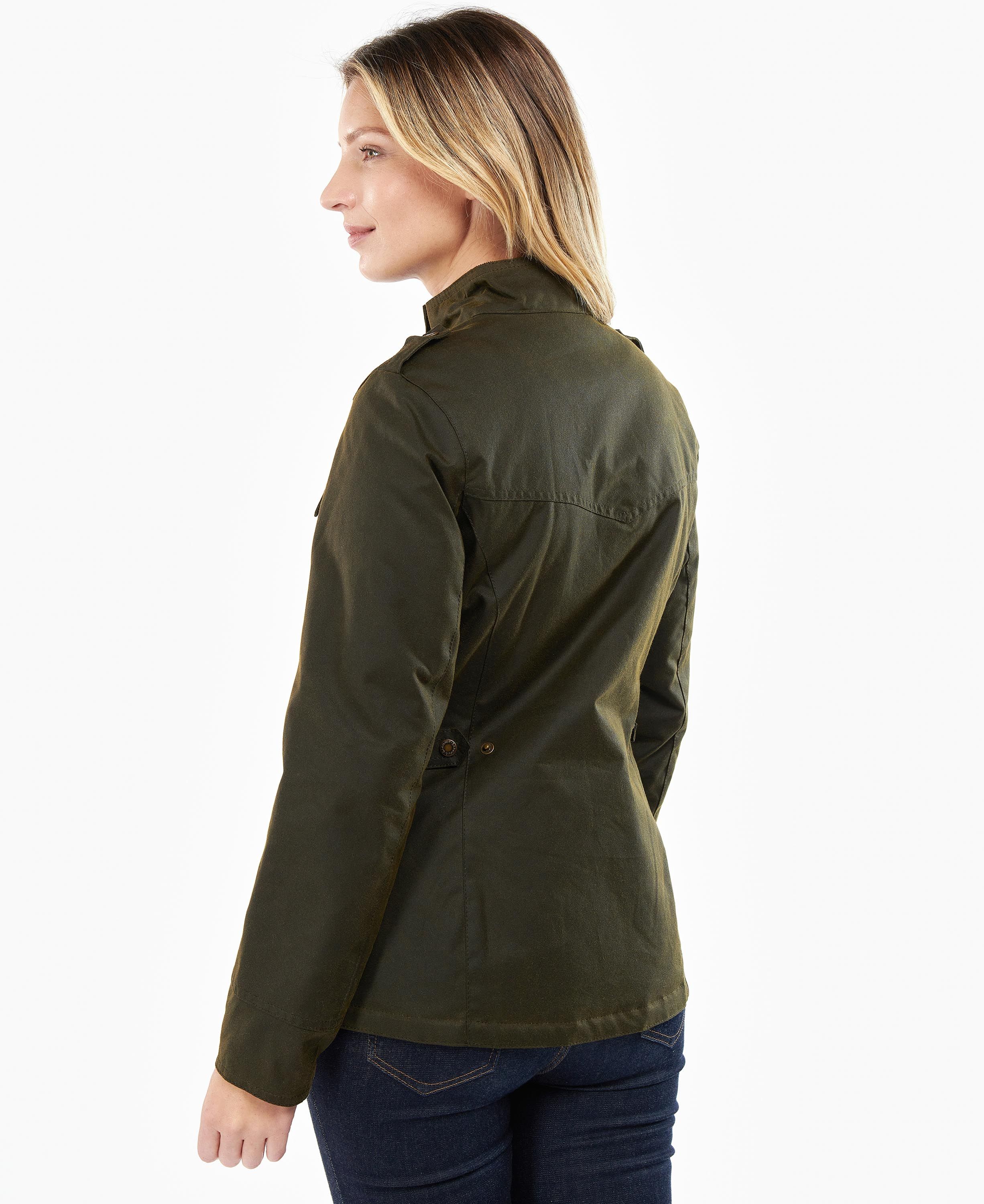 Barbour Winter Defenceed Cotton Women's Waxed Jackets Olive | 106723-JCG