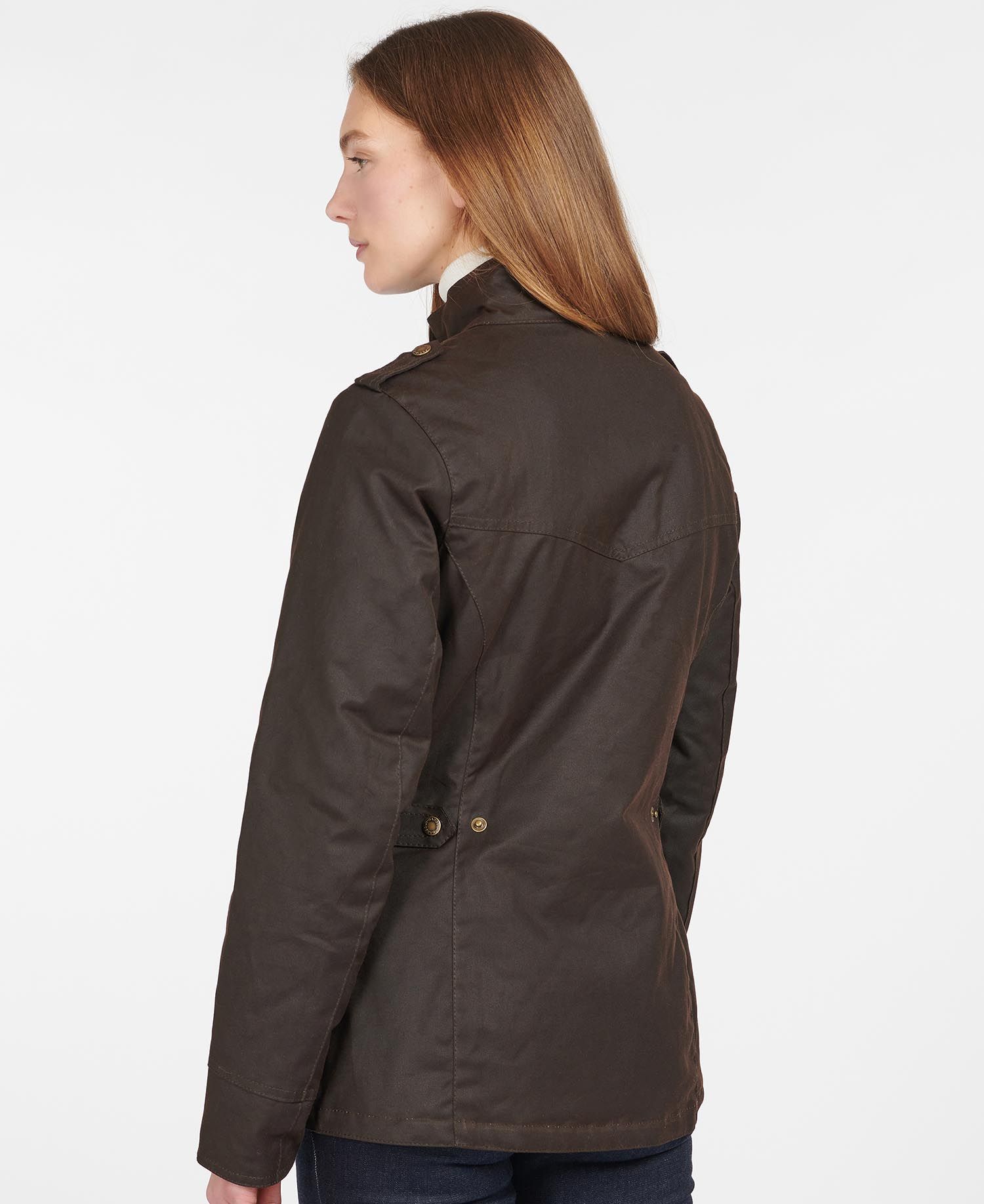 Barbour Winter Defenceed Cotton Women's Waxed Jackets Dark Coffee | 597810-HVJ