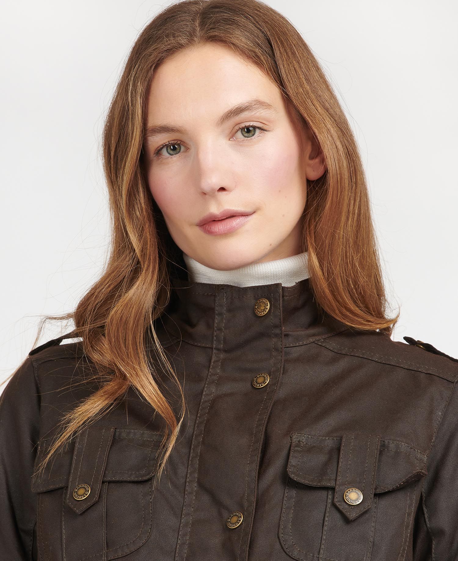 Barbour Winter Defenceed Cotton Women's Waxed Jackets Dark Coffee | 597810-HVJ