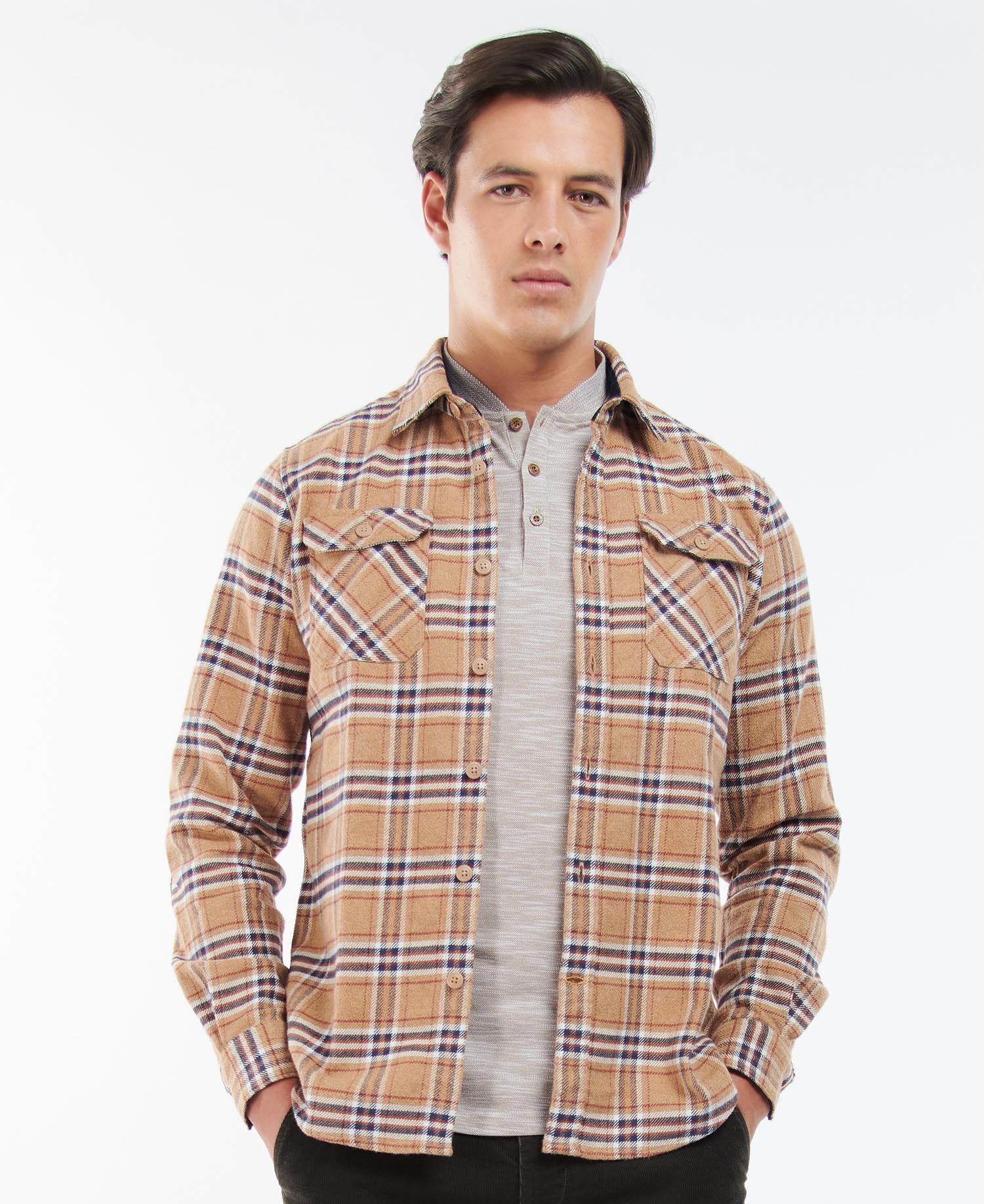 Barbour Winter Work Men\'s Shirts Brown | 207948-GED