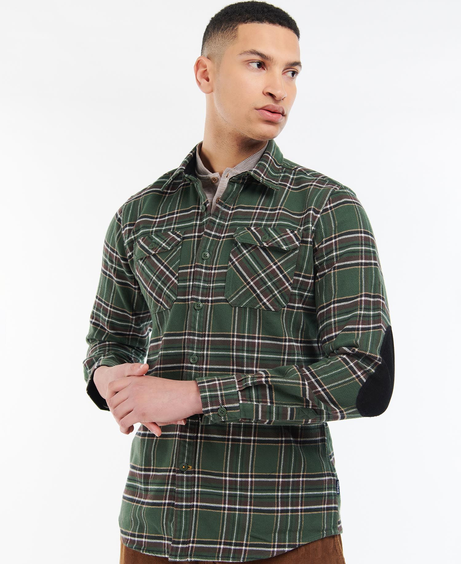 Barbour Winter Work Men\'s Shirts Dark Green | 781905-WTX