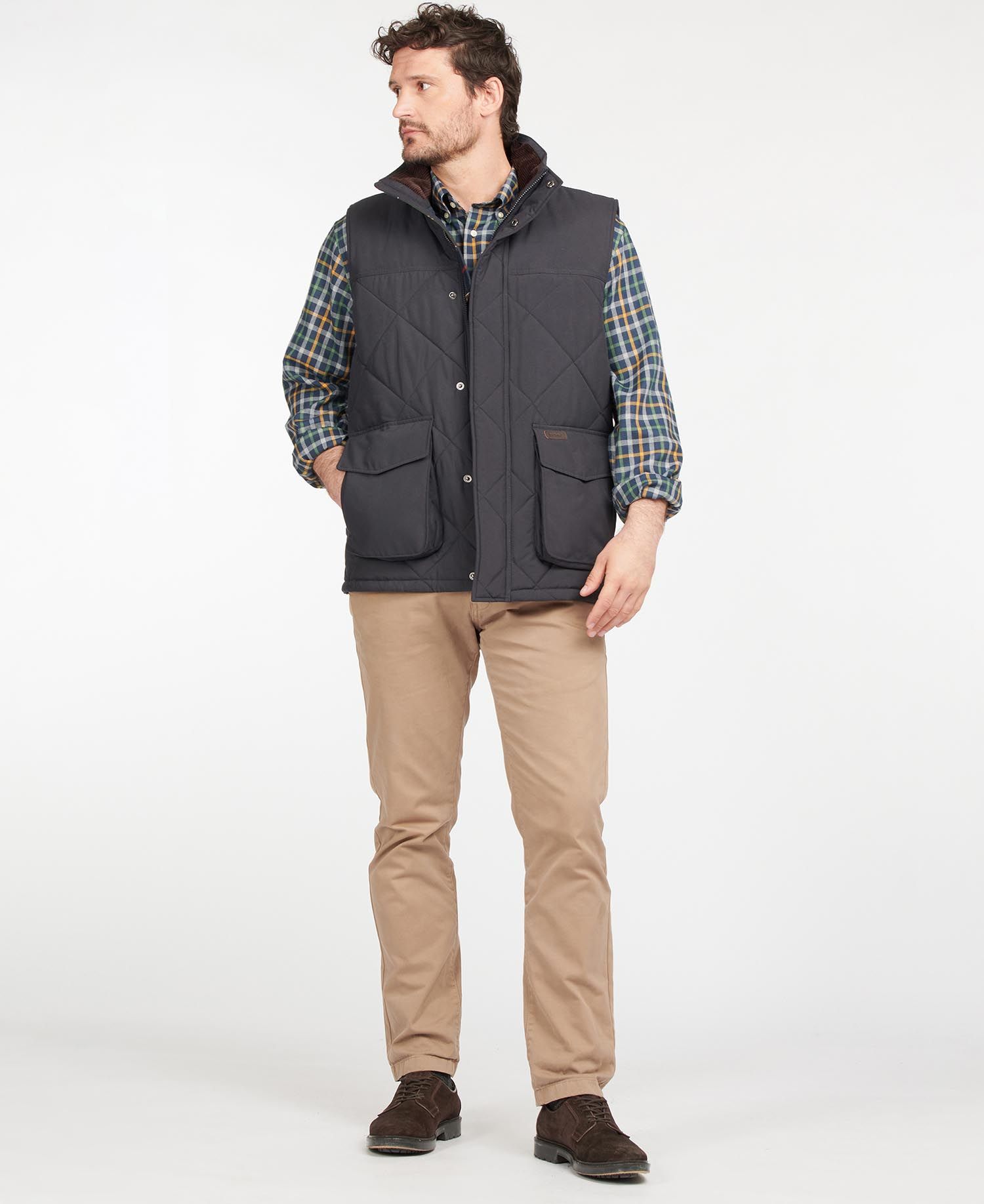 Barbour Winterdale Men's Vest Navy | 823465-OWS