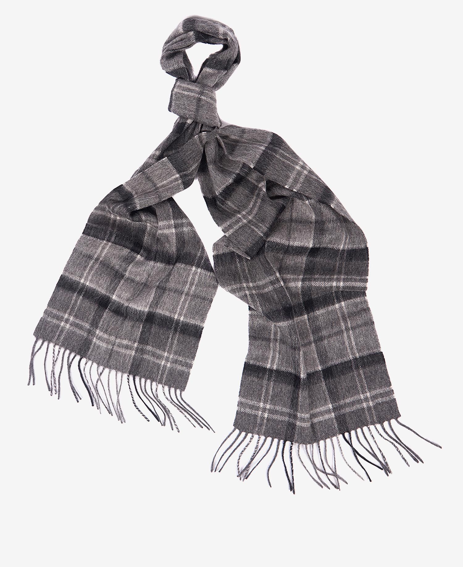 Barbour Wool & Cashmere Tartan Men\'s Scarves Grey | 598734-LSI