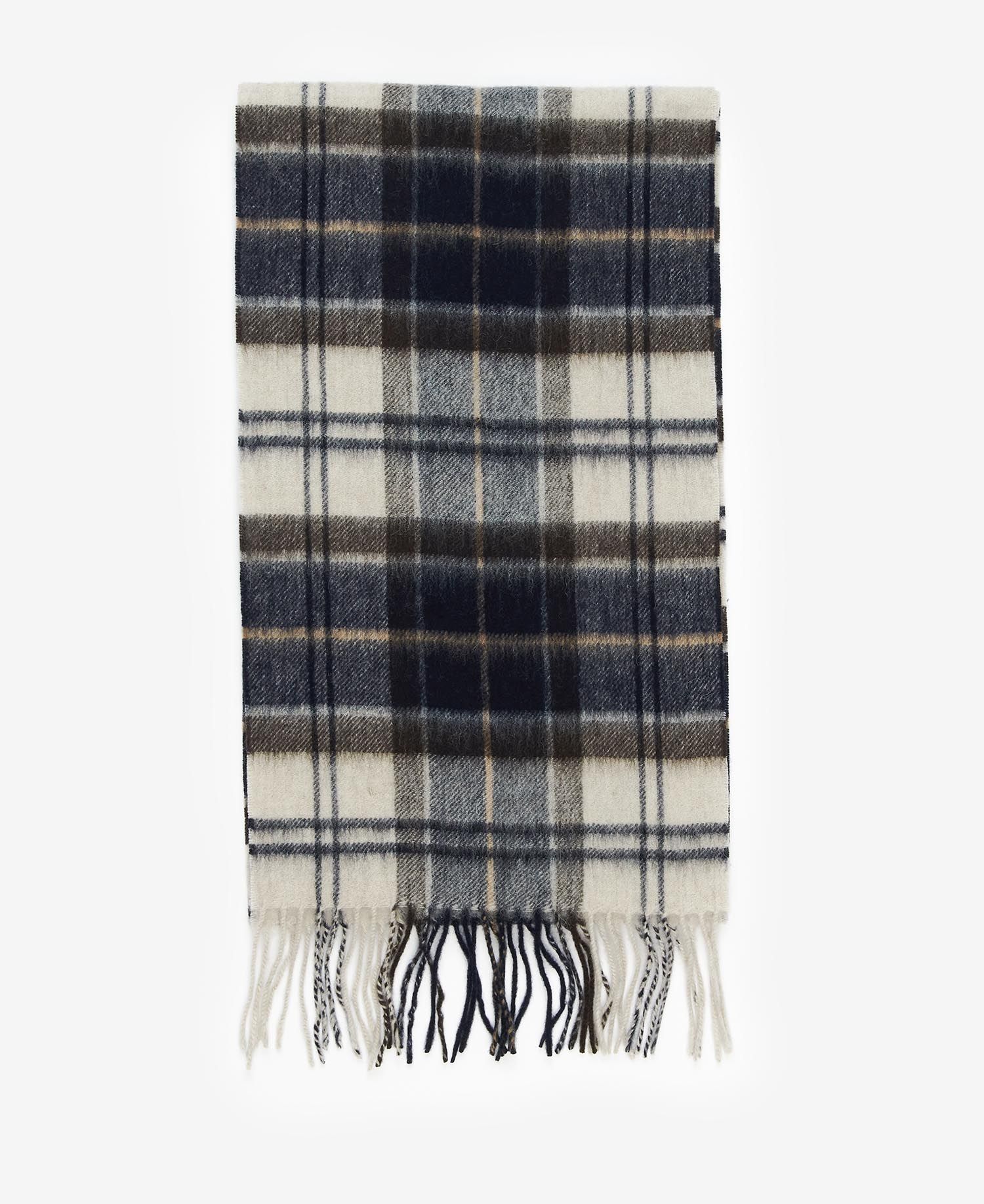 Barbour Wool Cashmere Tartan Men's Scarves Dark Brown | 091462-OHP