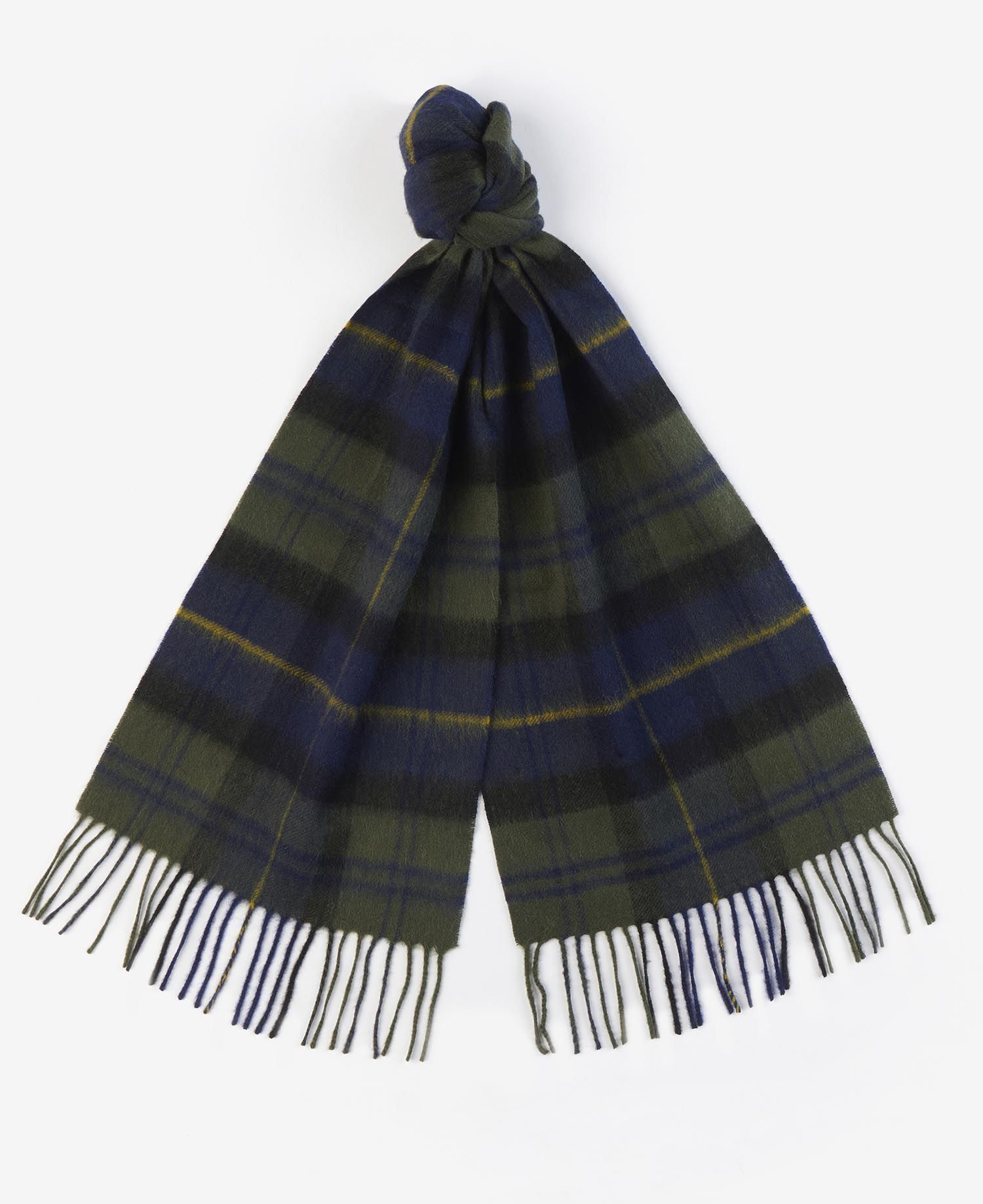 Barbour Wool Cashmere Tartan Men's Scarves Dark Brown | 630927-DQM