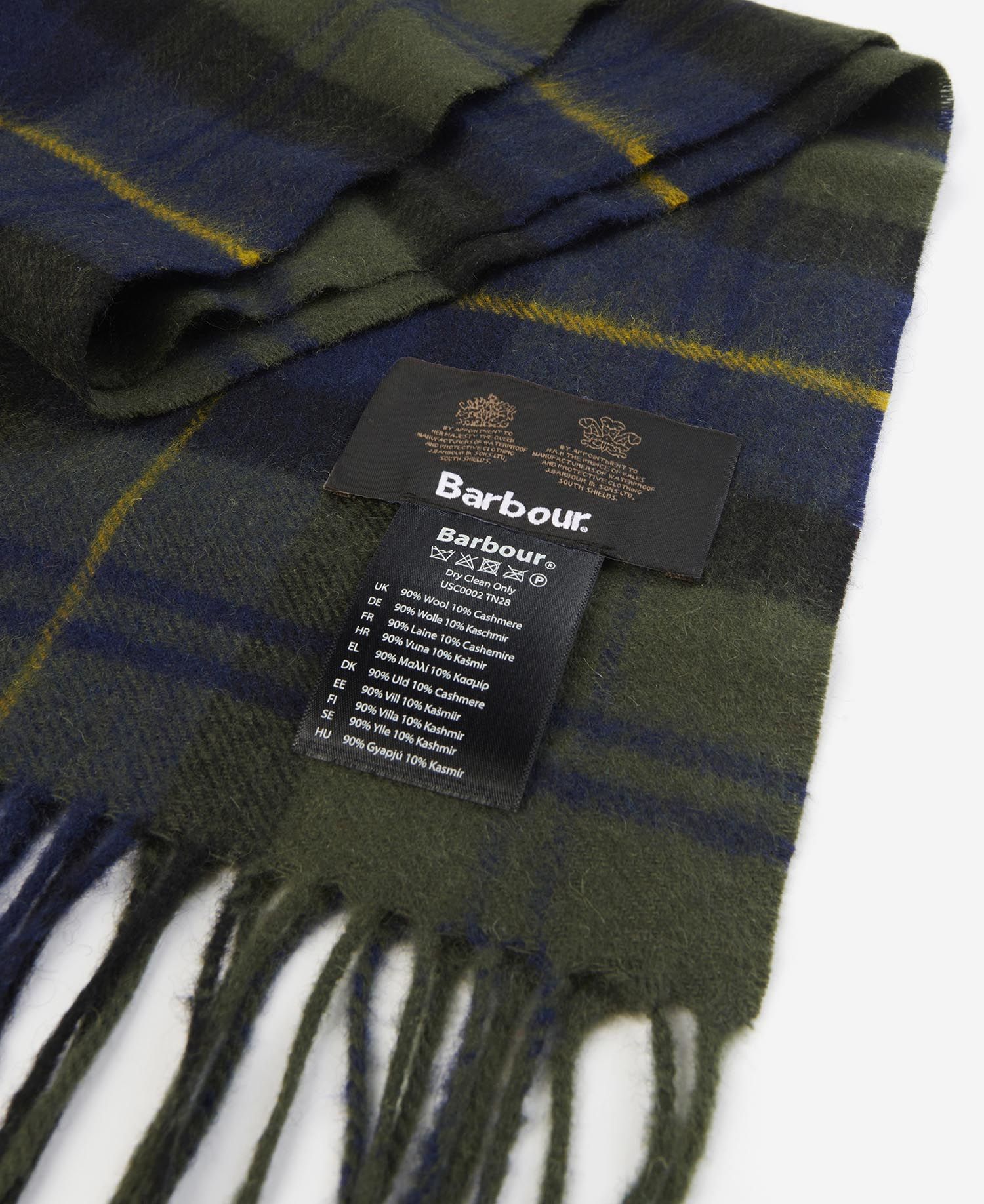 Barbour Wool Cashmere Tartan Men's Scarves Dark Brown | 630927-DQM