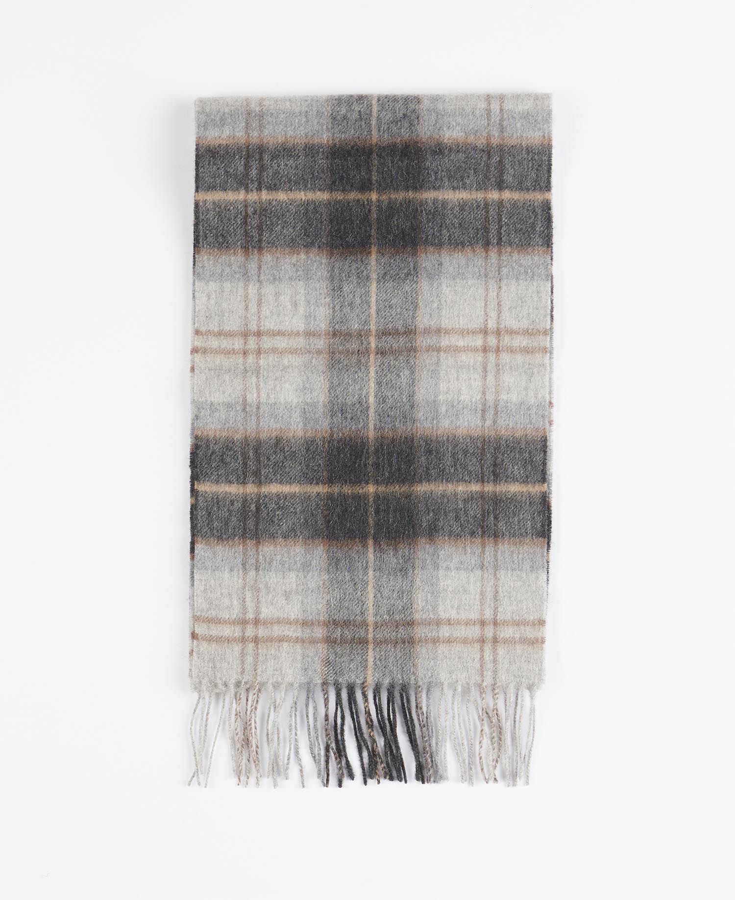 Barbour Wool Cashmere Tartan Men's Scarves Dark Brown | 758196-EAQ