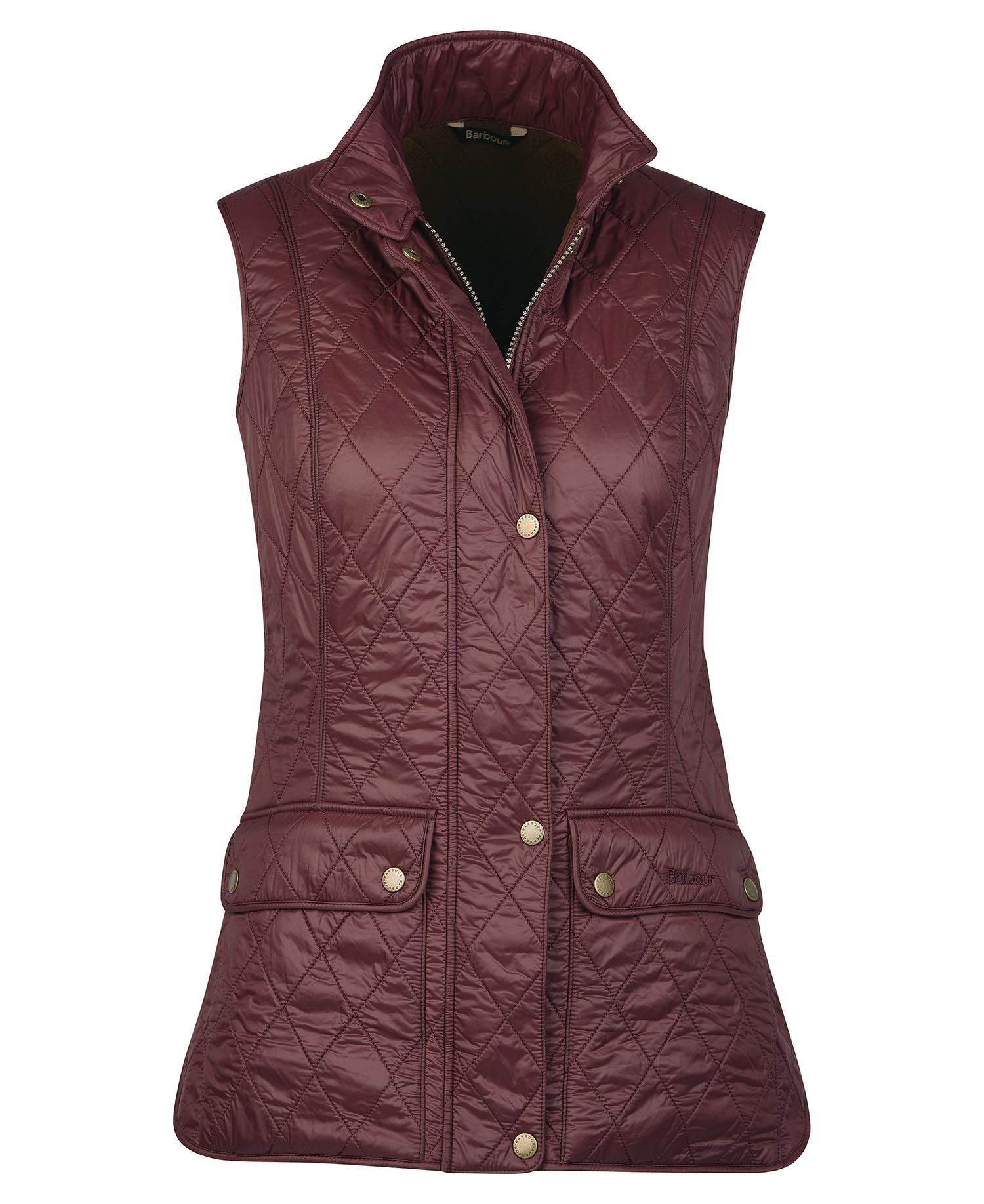 Barbour Wray Women's Vest Burgundy | 437620-CTP