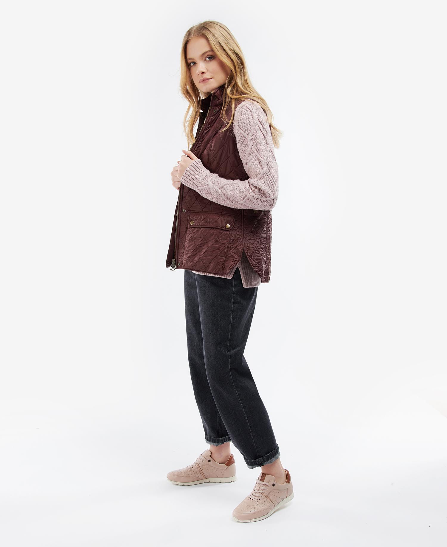 Barbour Wray Women's Vest Burgundy | 437620-CTP