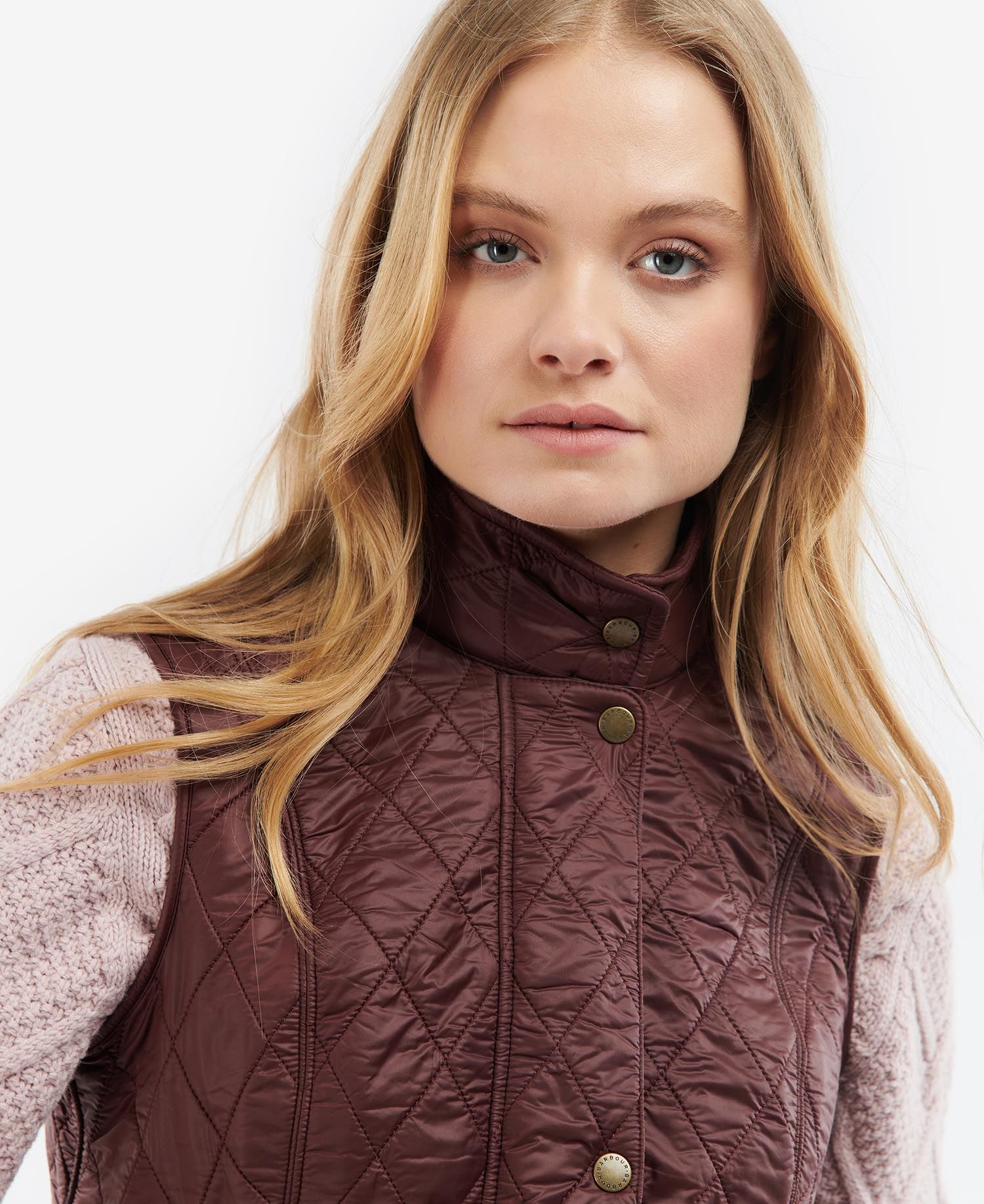 Barbour Wray Women's Vest Burgundy | 437620-CTP