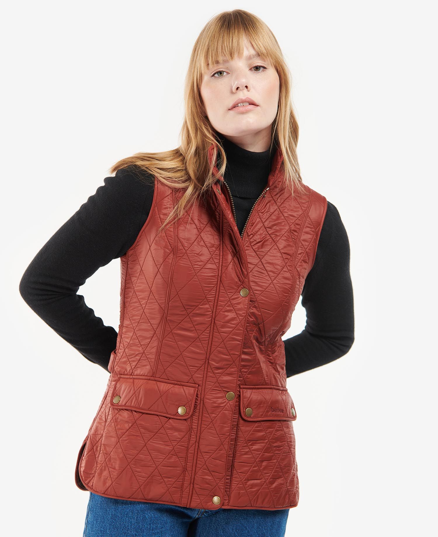 Barbour Wray Women's Vest Burgundy | 531679-VZP