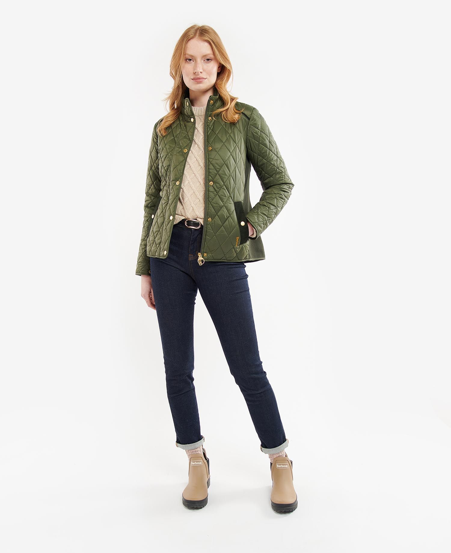 Barbour Yarrow Women's Quilted Jackets Olive | 761804-DQI