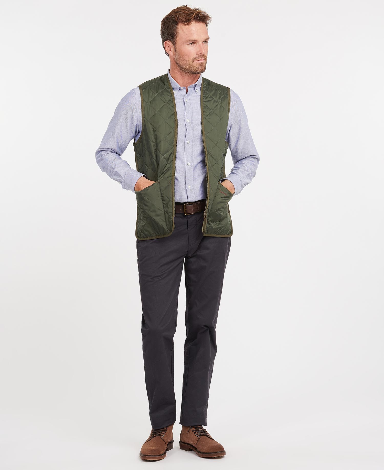 Barbour Zip-In Liner Men's Vest Black | 182630-UIV