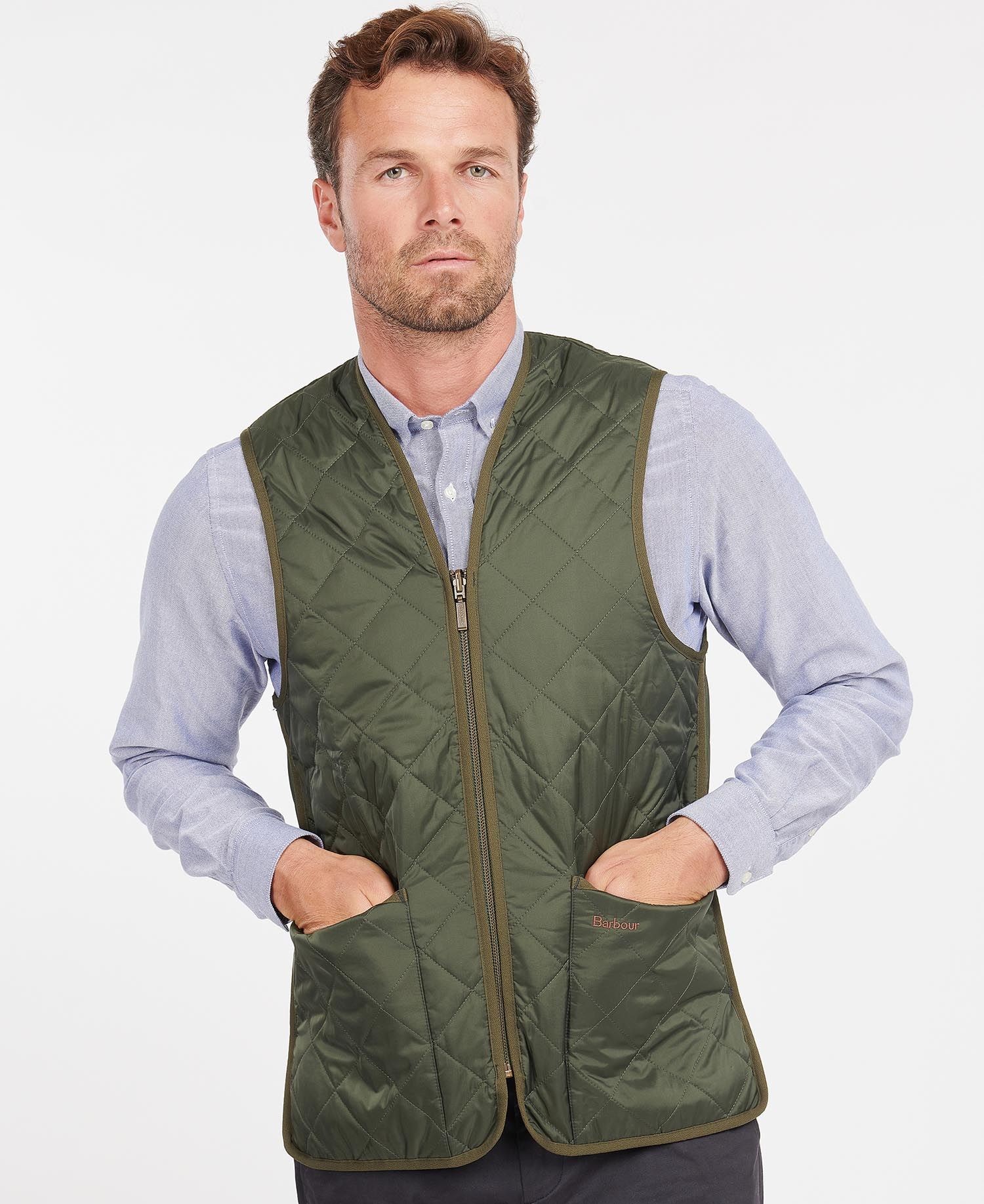 Barbour Zip-In Liner Men's Vest Black | 182630-UIV