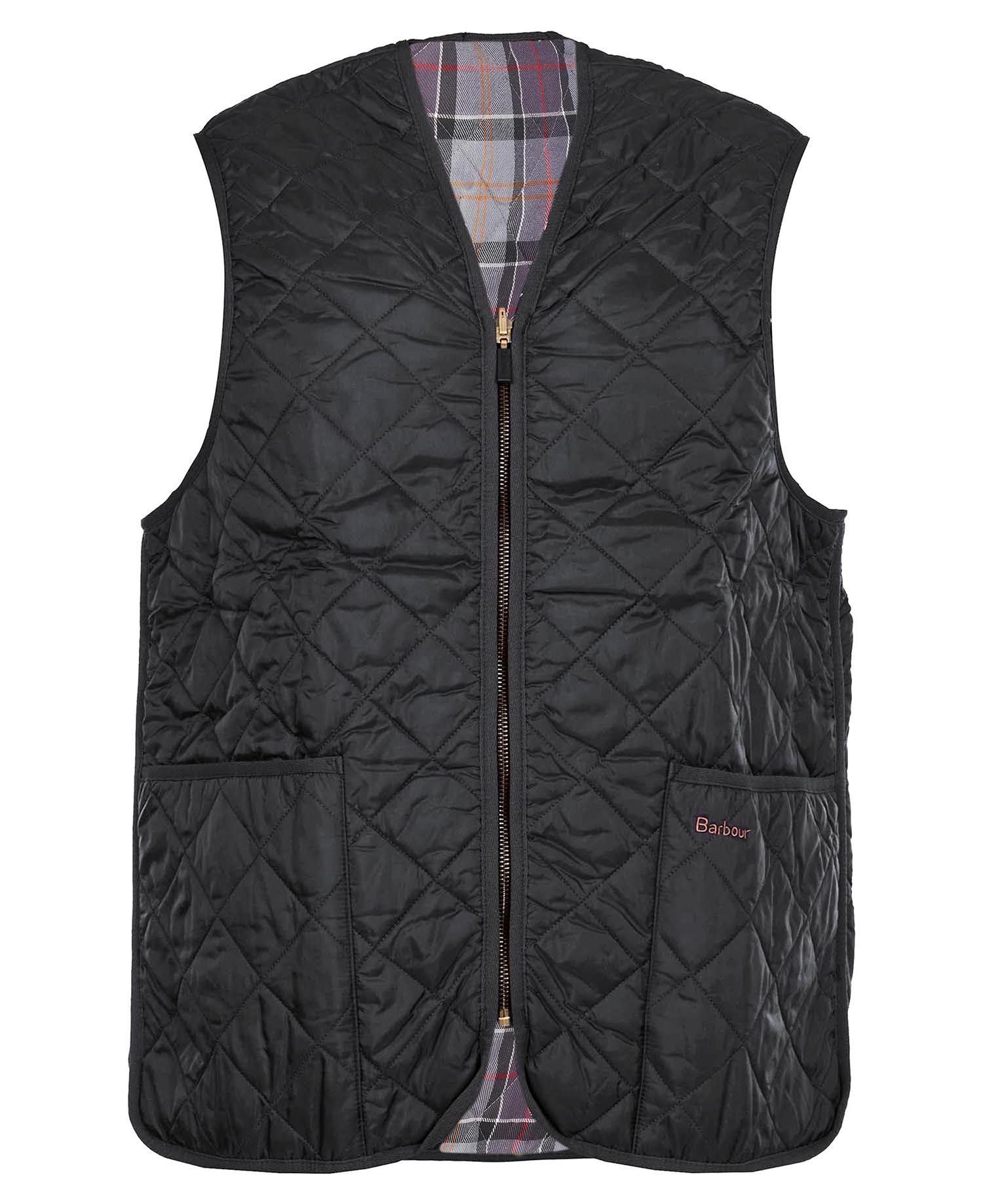 Barbour Zip-In Liner Men's Vest Black | 280634-EBI