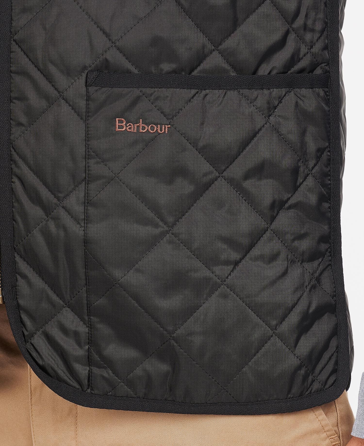 Barbour Zip-In Liner Men's Vest Black | 280634-EBI