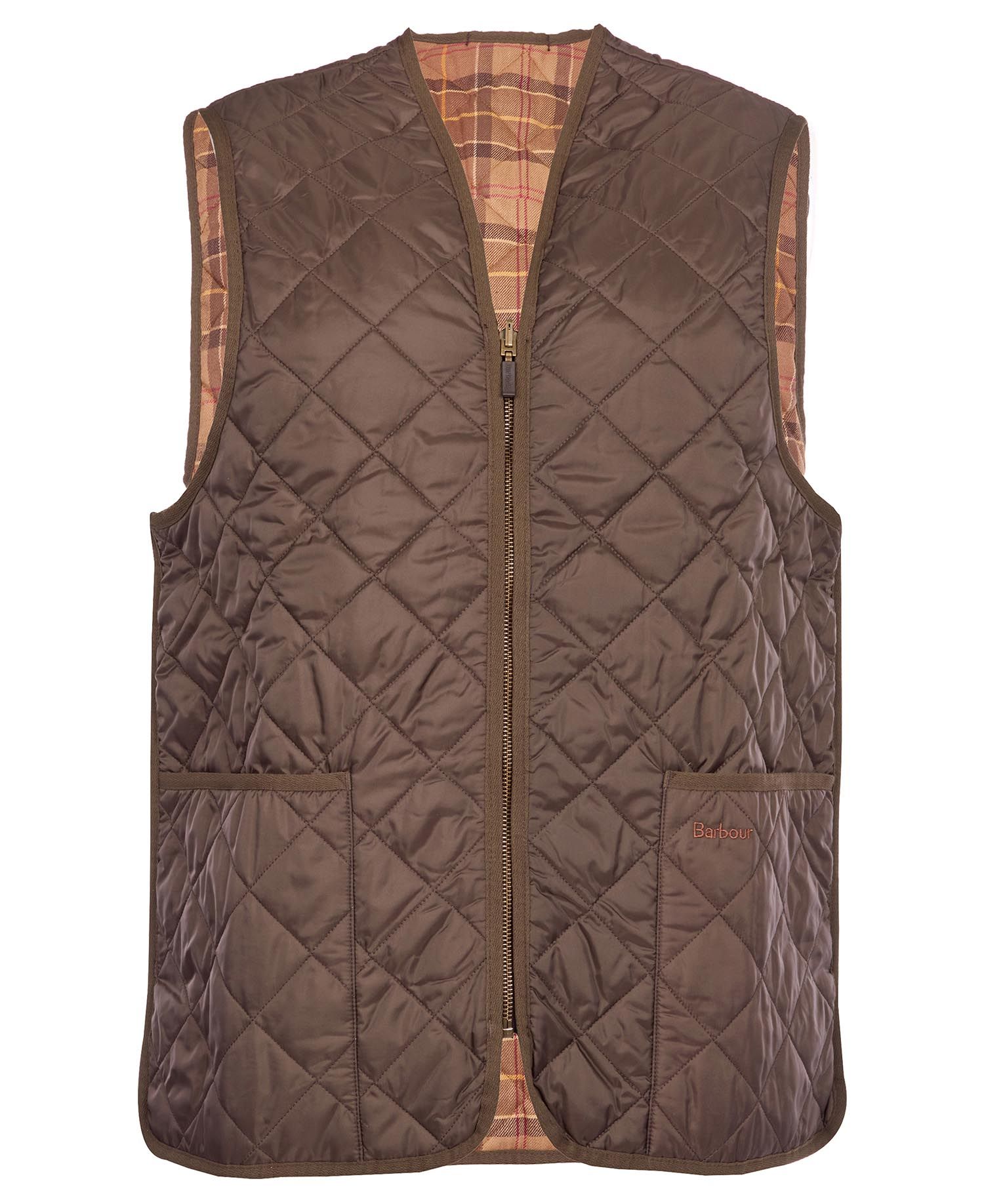 Barbour Zip-In Liner Men's Vest Chocolate | 578326-MNW