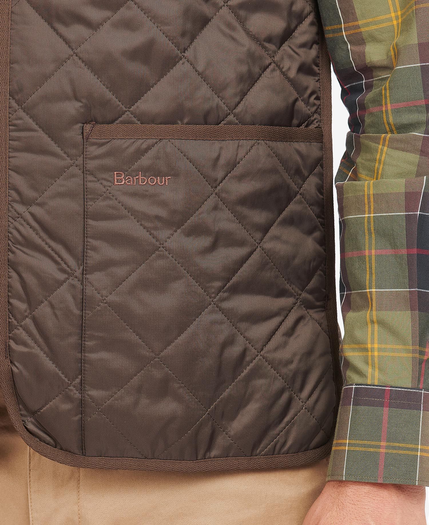 Barbour Zip-In Liner Men's Vest Chocolate | 578326-MNW